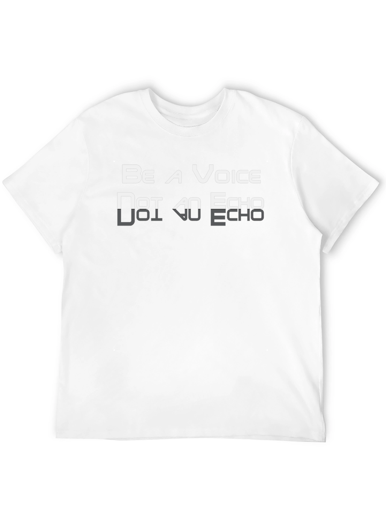 Black Be A Voice Not An Echo Black T-Shirt view 12