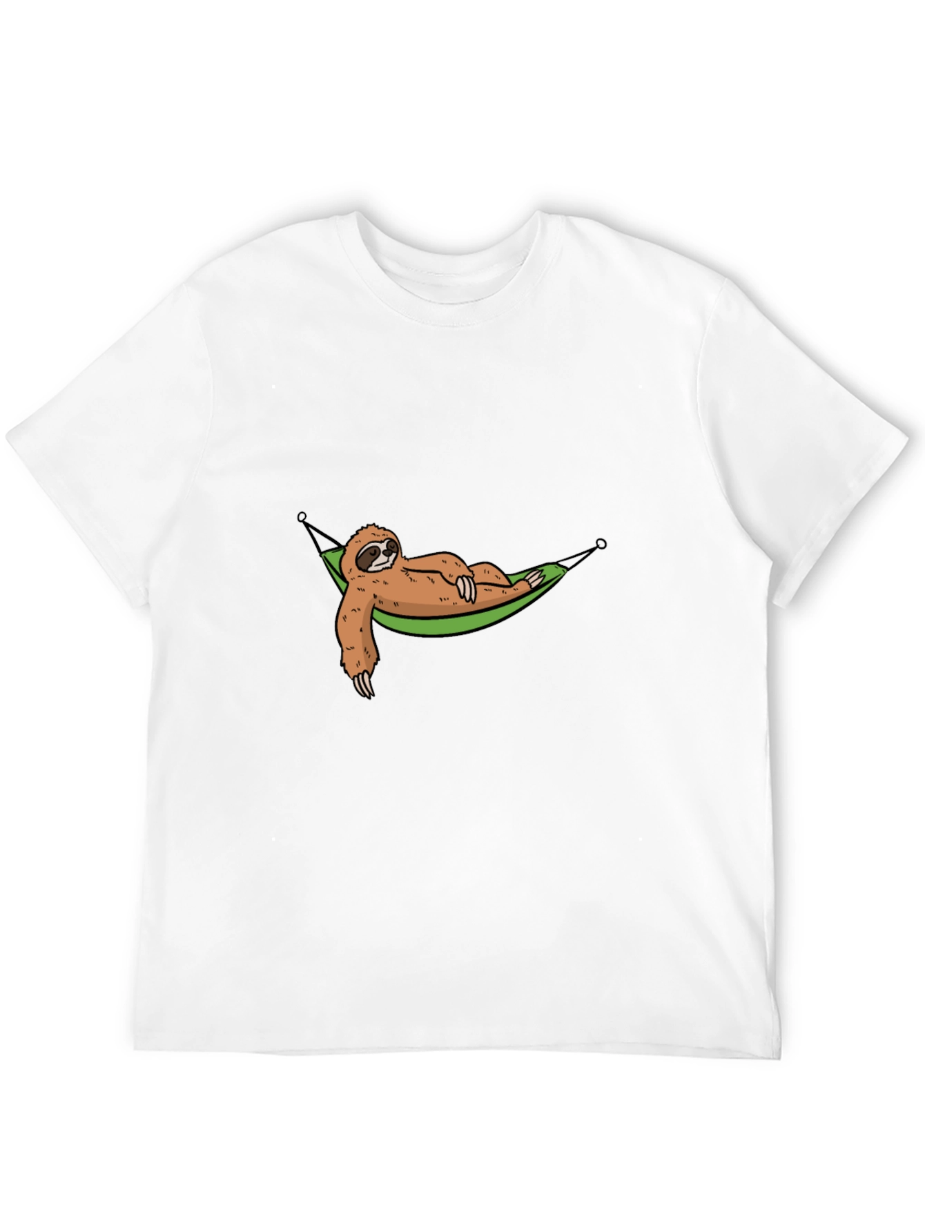 Black Lazy Sloth Hammock Graphic Tee - Relaxed Style view 12