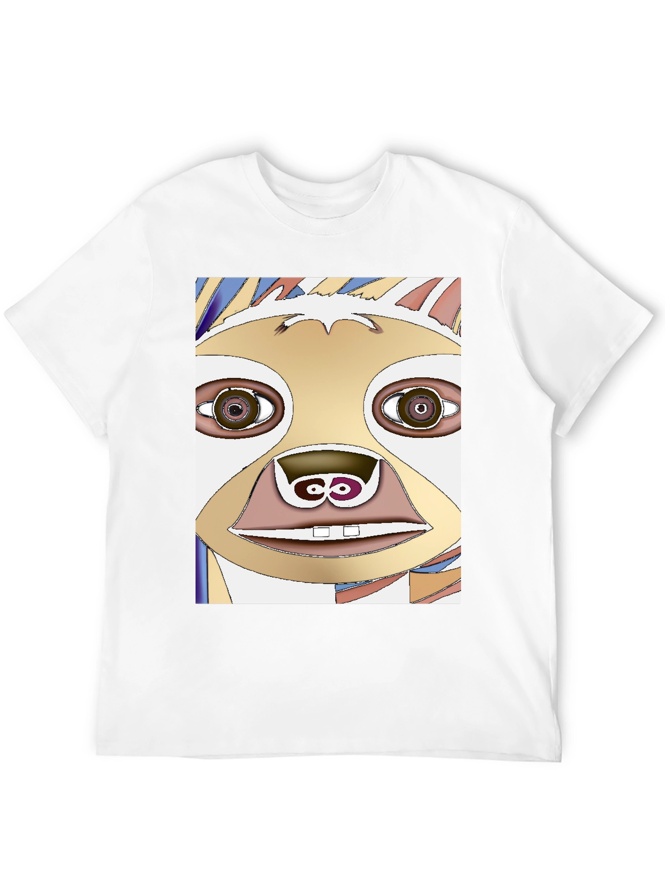 Black Abstract Sloth Graphic Tee - Unique Art Design view 12