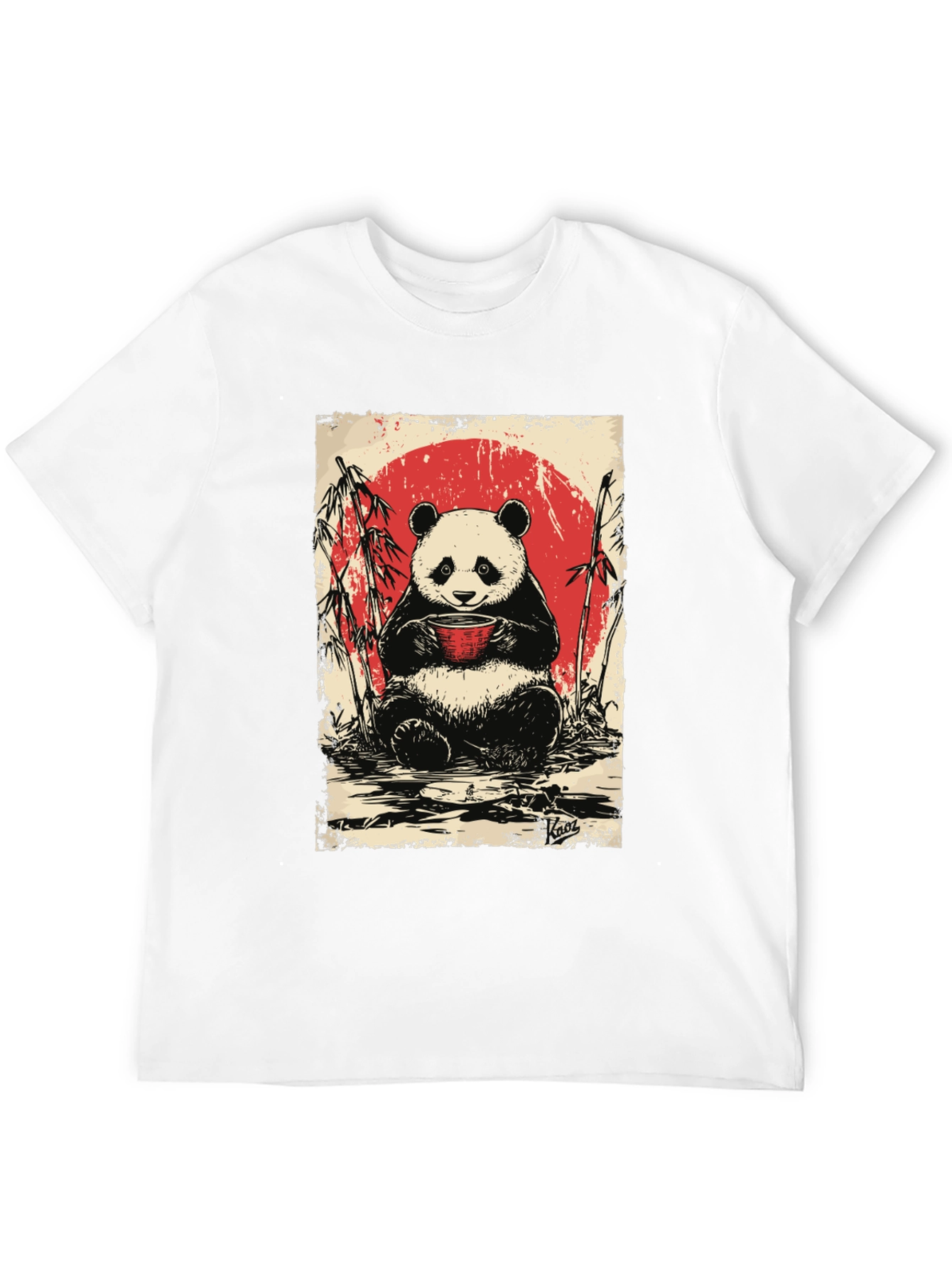 Black Panda Tea T-Shirt - Cute Asian Design view 12