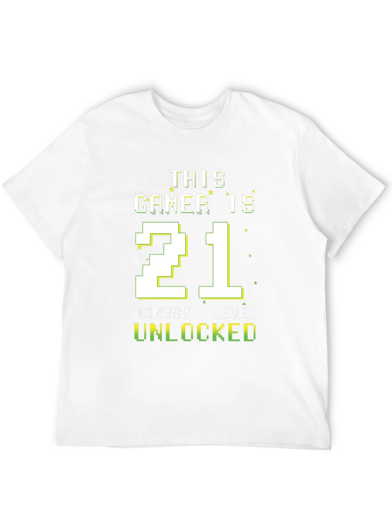 Black Gamer 21st Birthday Level Unlocked T-Shirt view 12