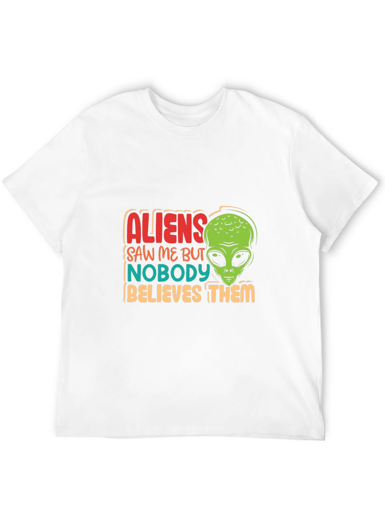 Black Aliens Saw Me Funny Graphic T-Shirt view 12