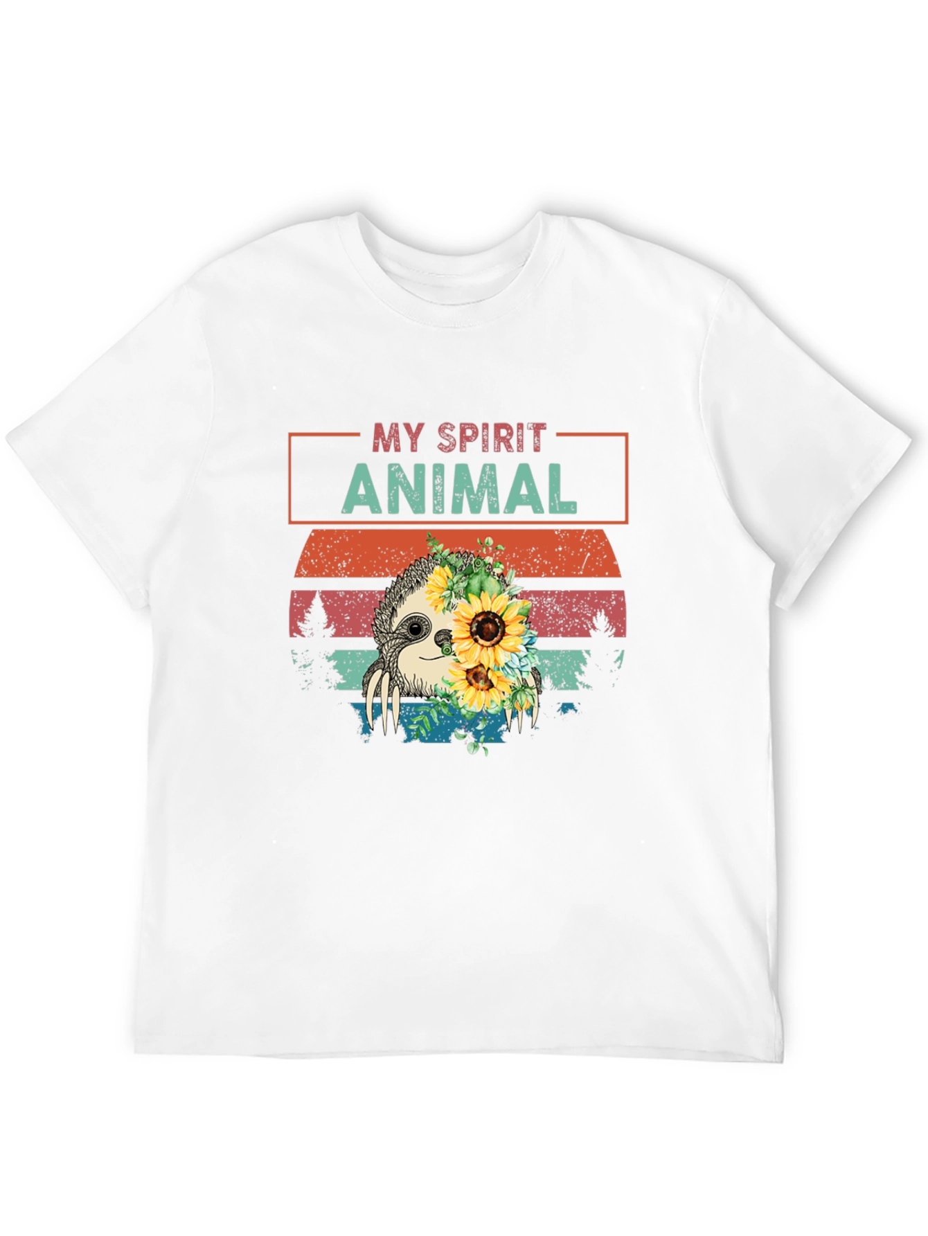 Black My Spirit Animal Sloth Graphic T-Shirt view 12