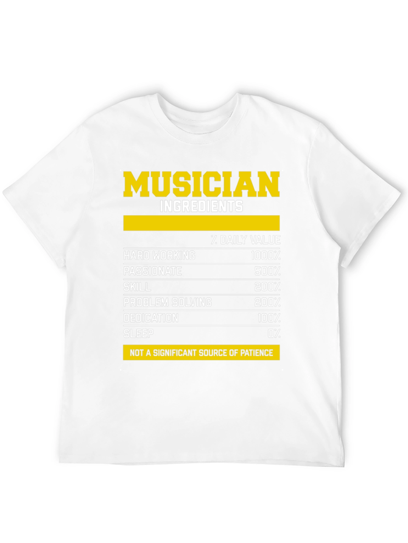 Black Musician Ingredients Graphic Tee - Black view 12