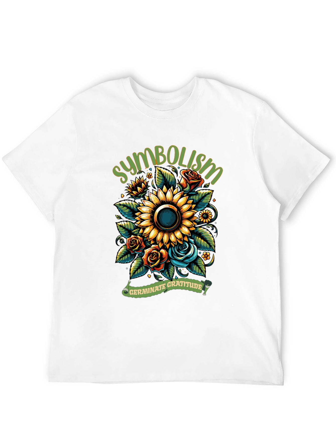 Black Symbolism Gratitude Black Graphic Tee view 12