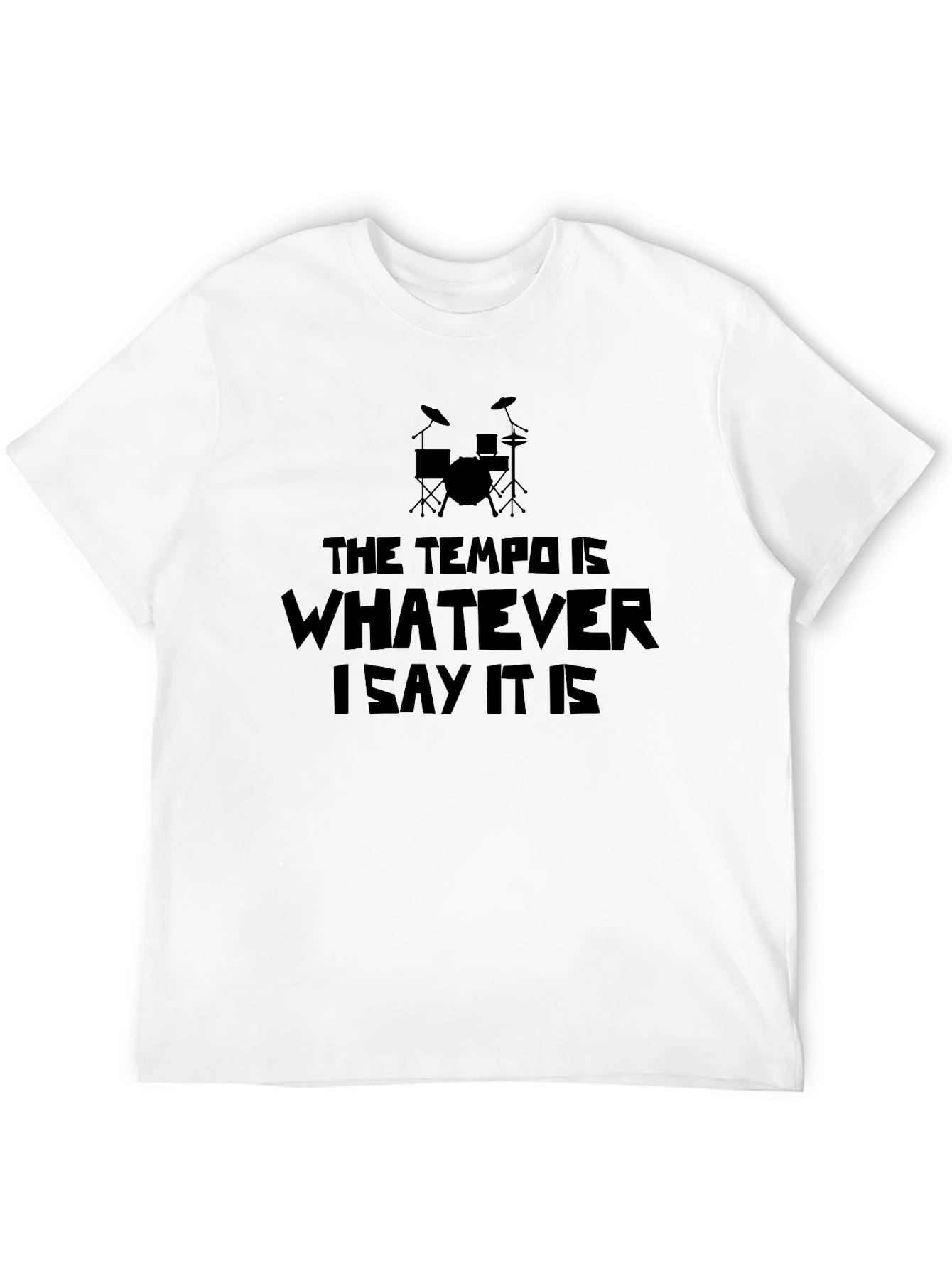 Black Tempo Drummer T-Shirt - Black Music Tee view 12