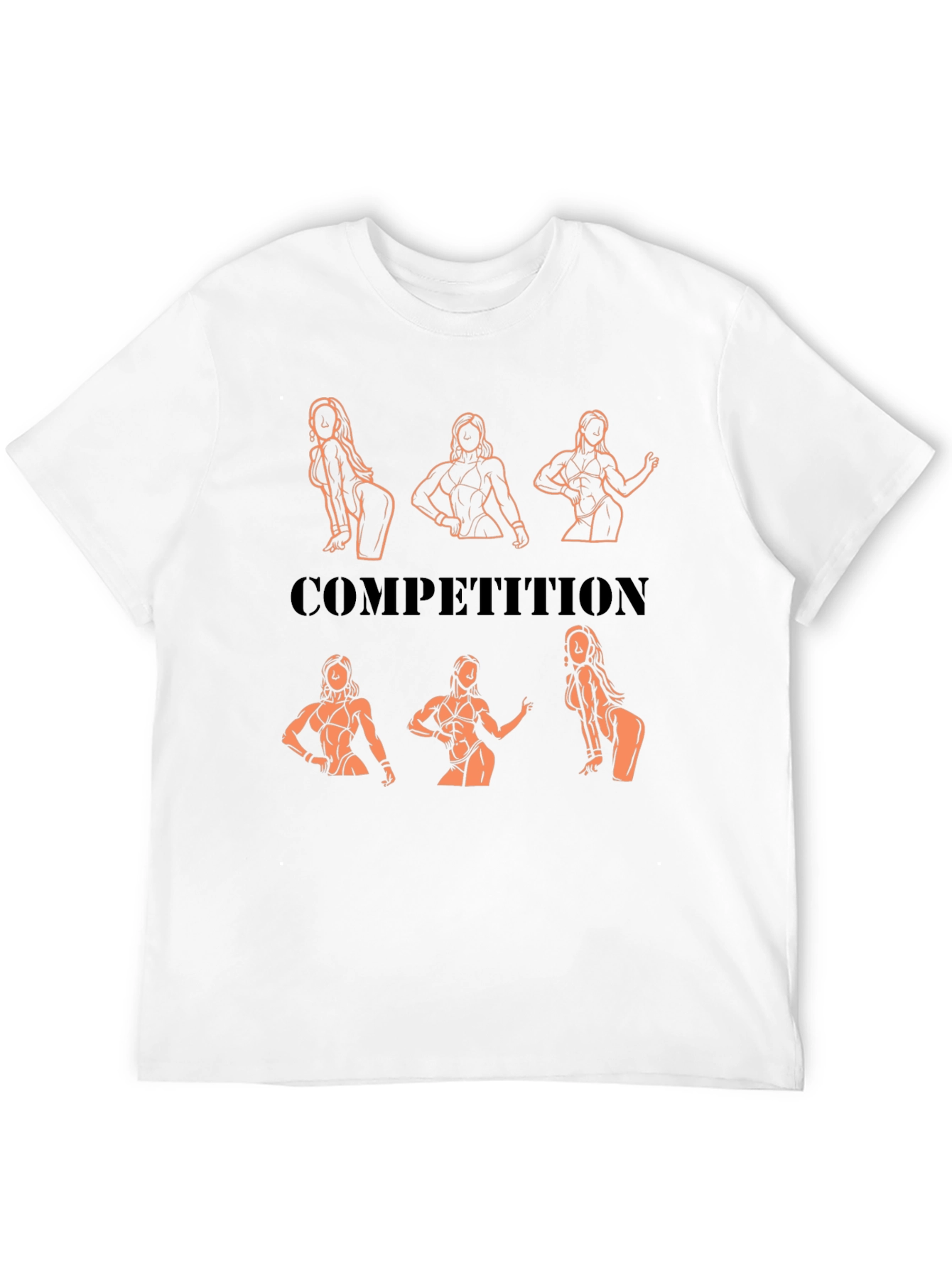 Black Competition Black T-Shirt with Bodybuilding Design view 12