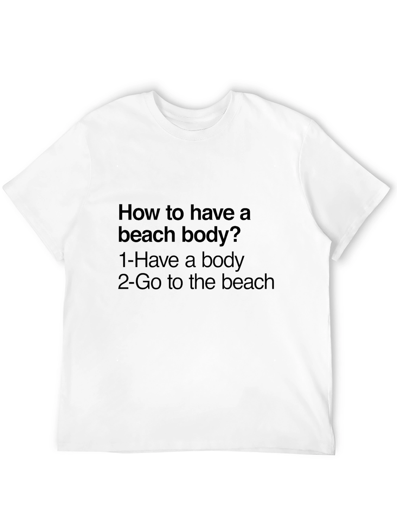 Black Beach Body T-Shirt - Funny Graphic Tee view 12
