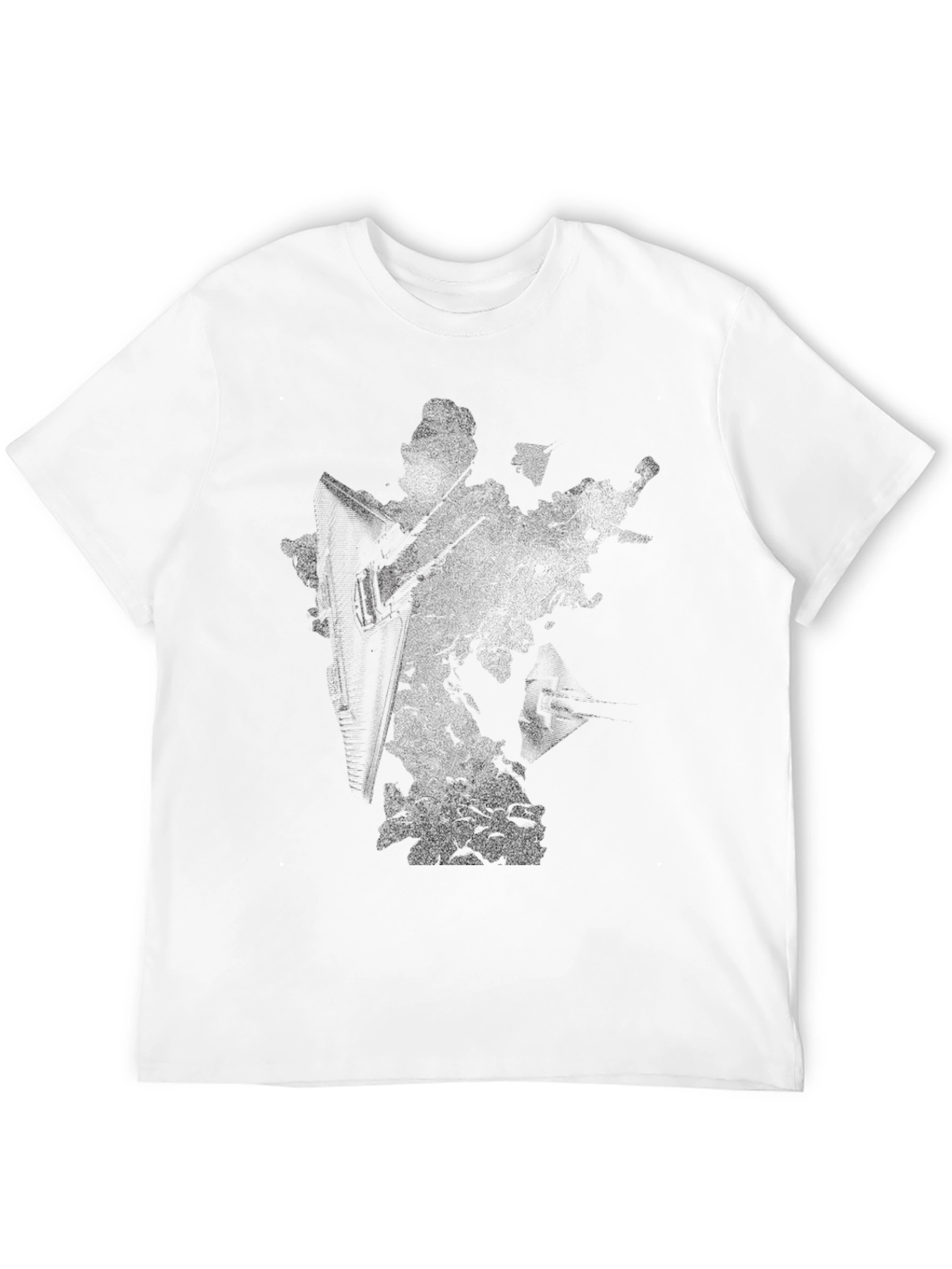 Black Plain Black Crew Neck T-Shirt - Casual Style view 12