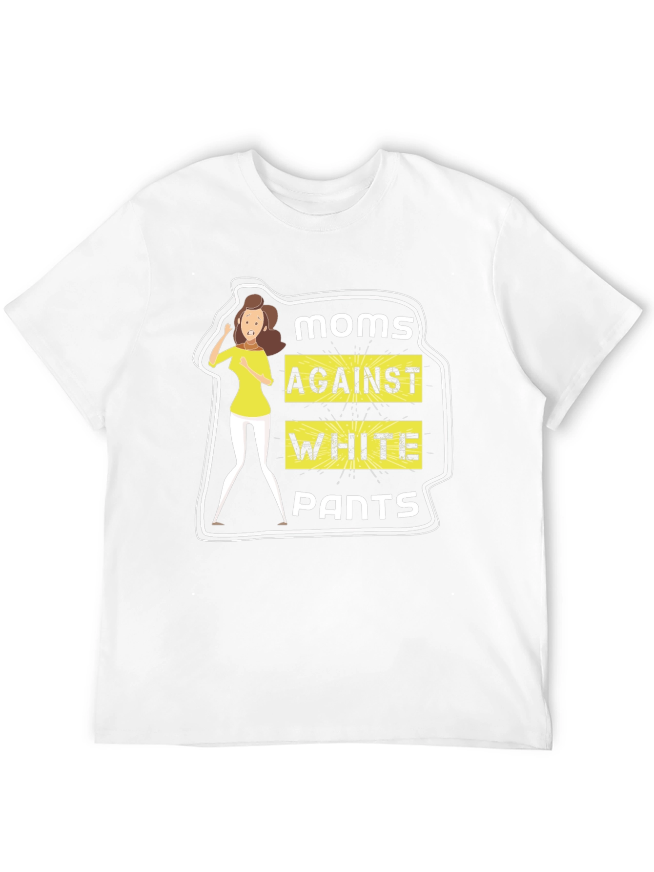 Black Moms Against White Pants Graphic Tee view 12