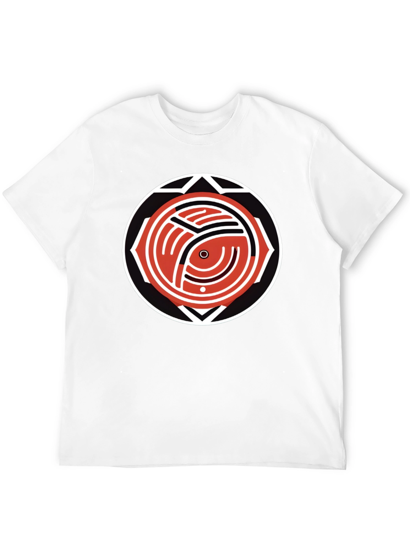 Black Abstract Graphic Print Black T-Shirt view 12