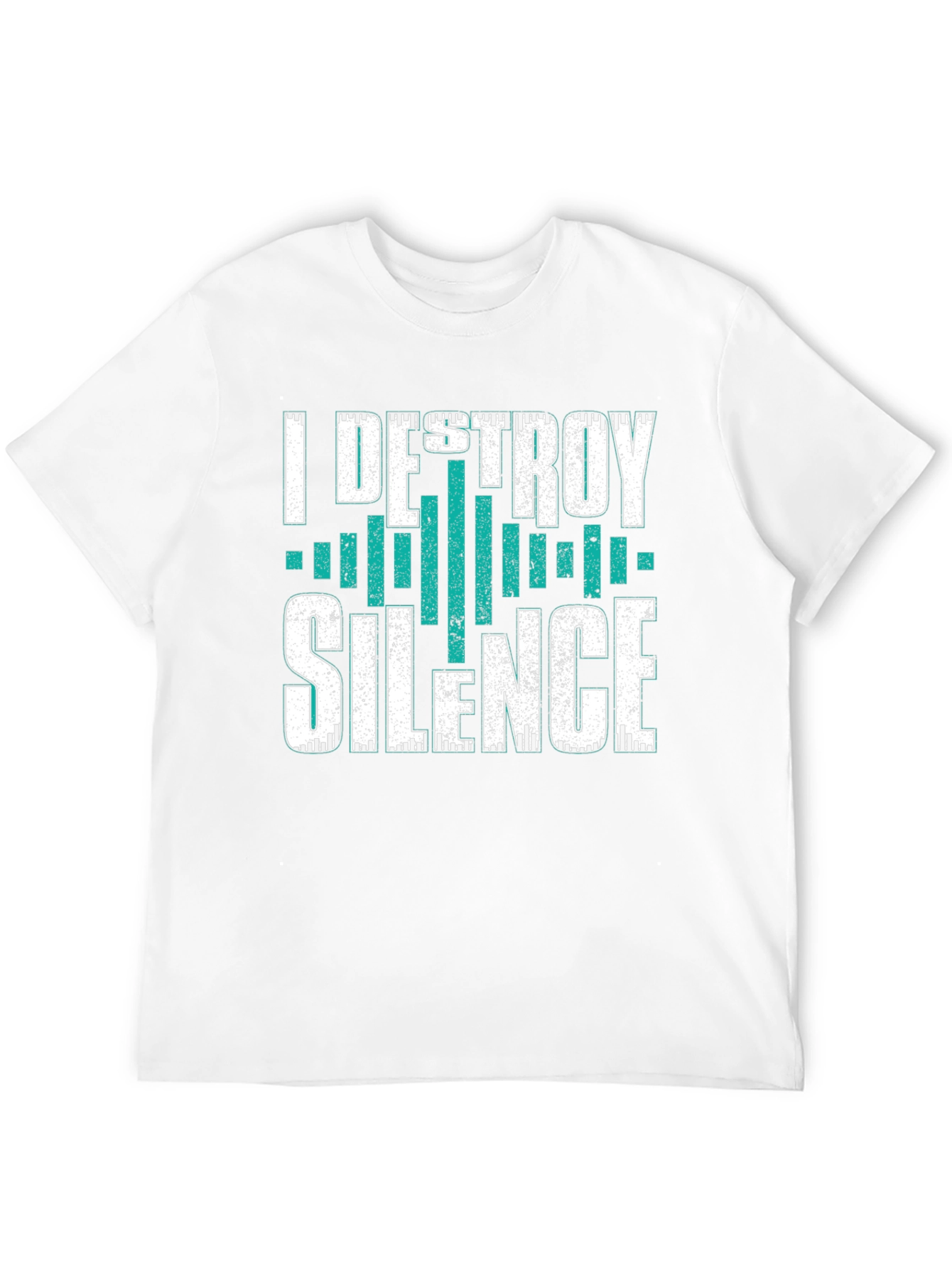 Black I Destroy Silence Graphic T-Shirt view 12