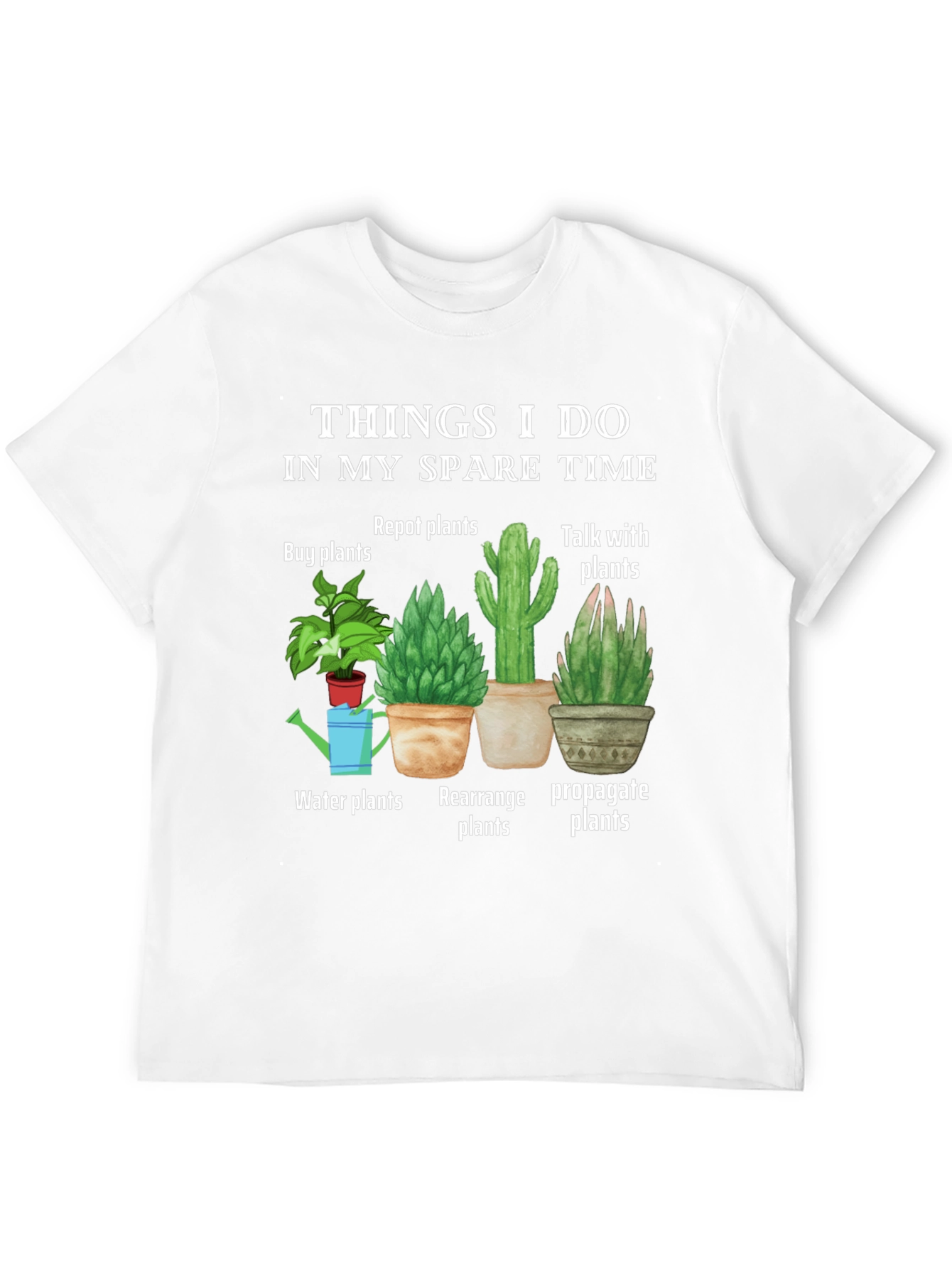 Black Plant Lover T-Shirt: Things I Do In My Spare Time view 12