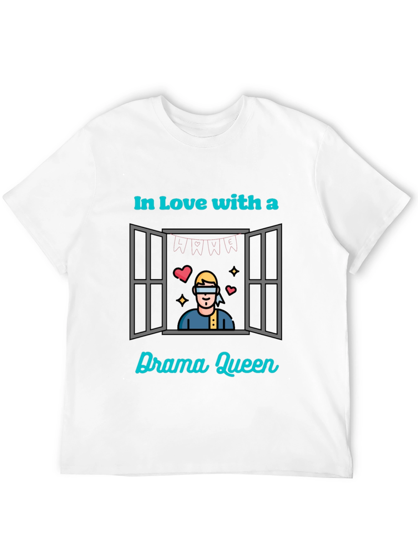 Black In Love With a Drama Queen T-Shirt view 12