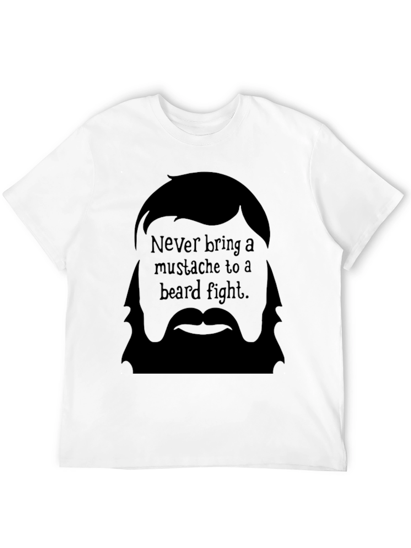 Black Beard Fight T-Shirt - Funny Beard Graphic Tee view 12