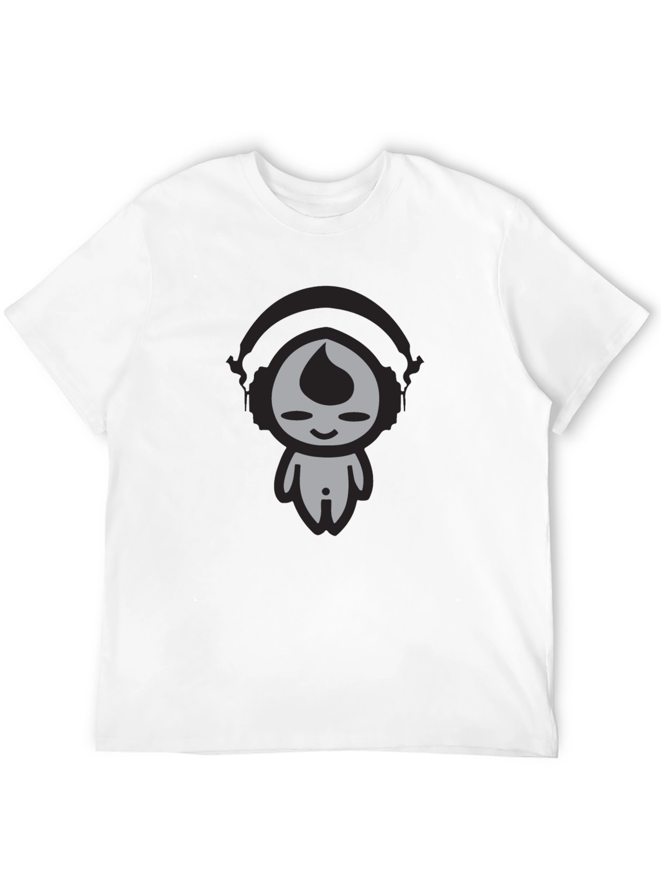 Black Cool Cartoon Character Graphic Black T-Shirt view 12