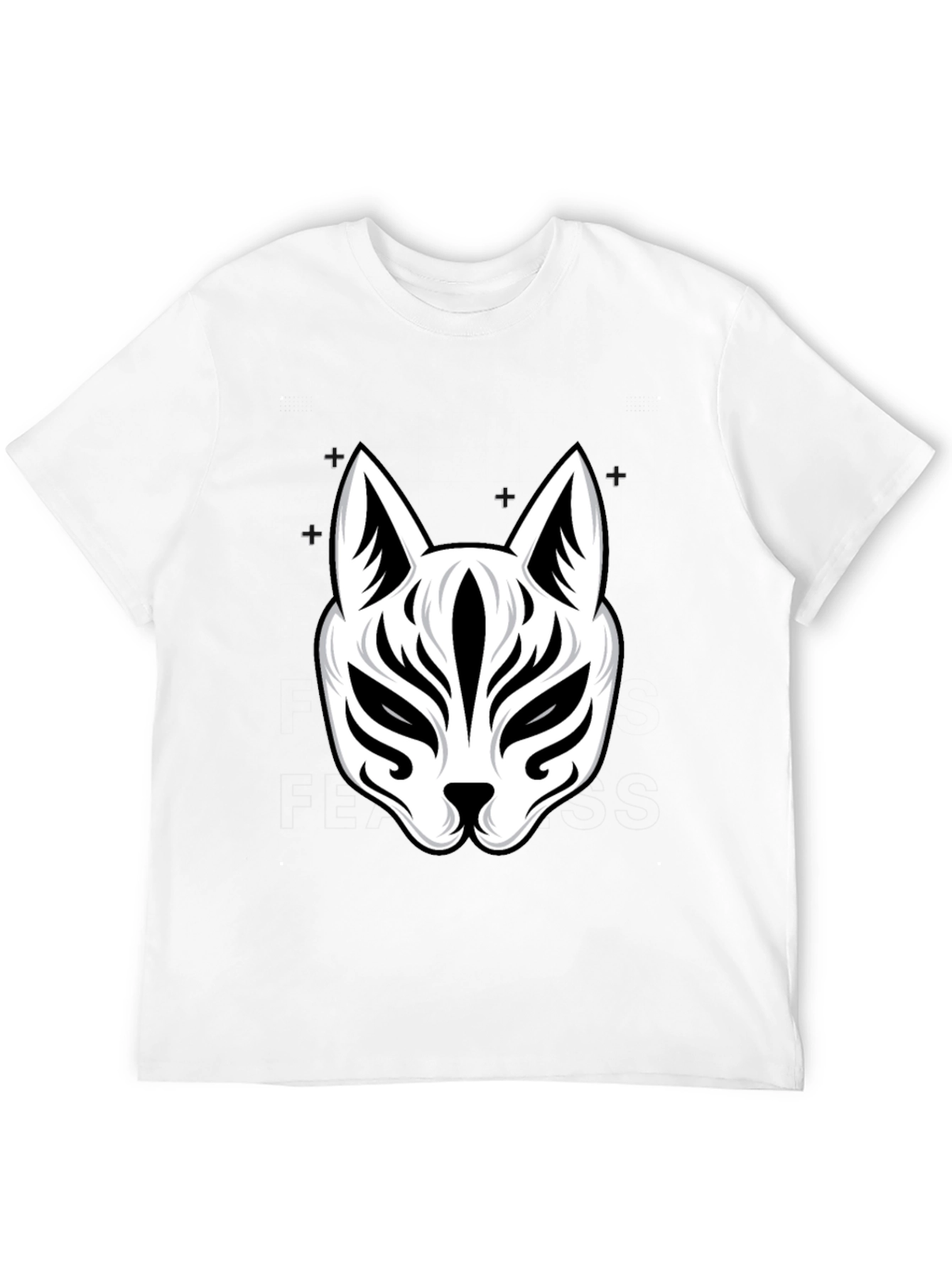 Black Fox Mask Graphic Tee - Stylish Black T-Shirt view 12