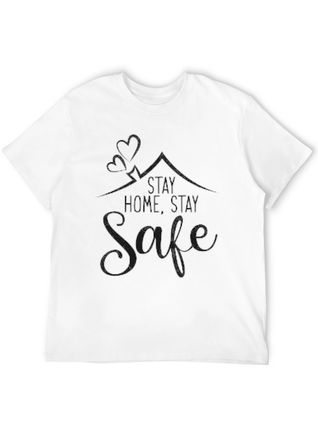 Black Stay Home Stay Safe T-Shirt view 12