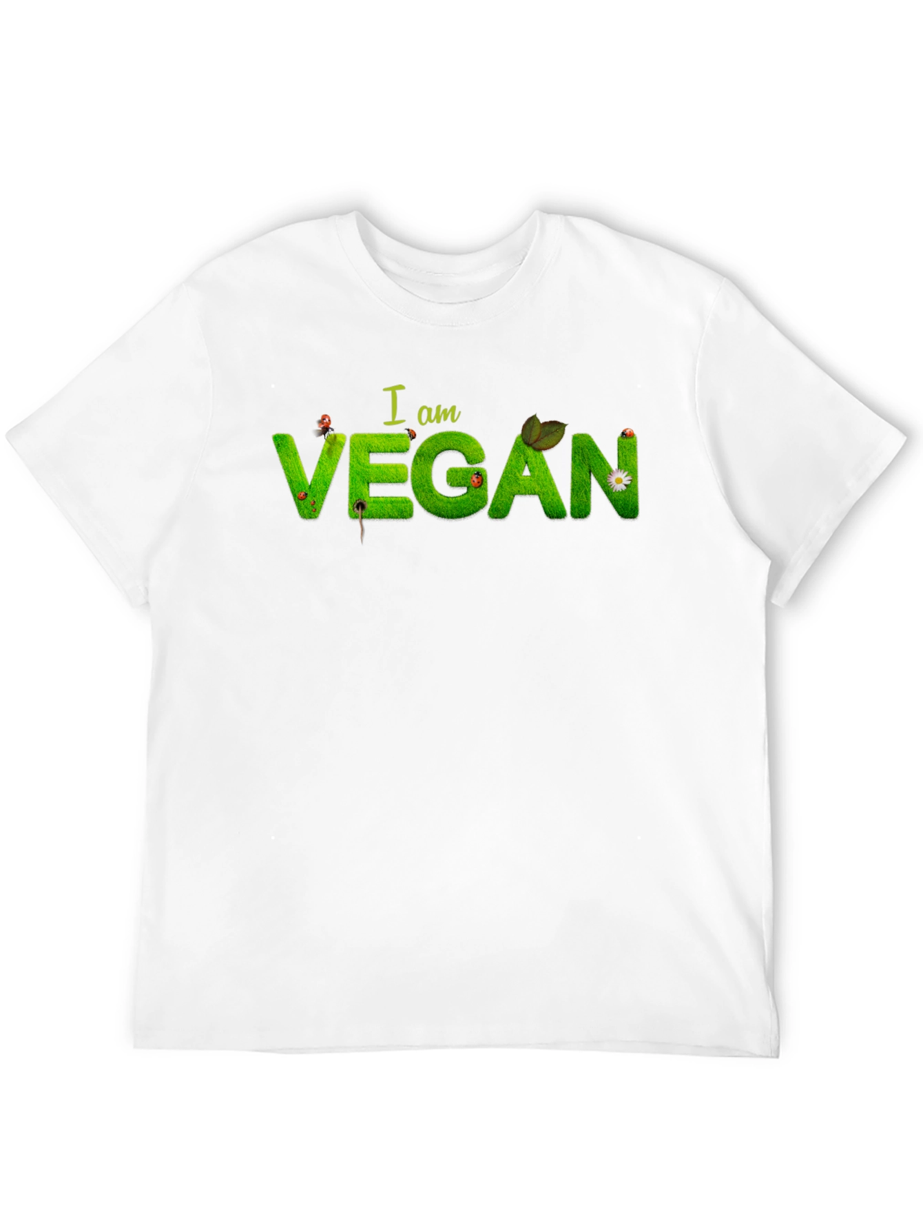 Black I am Vegan Graphic T-Shirt view 12