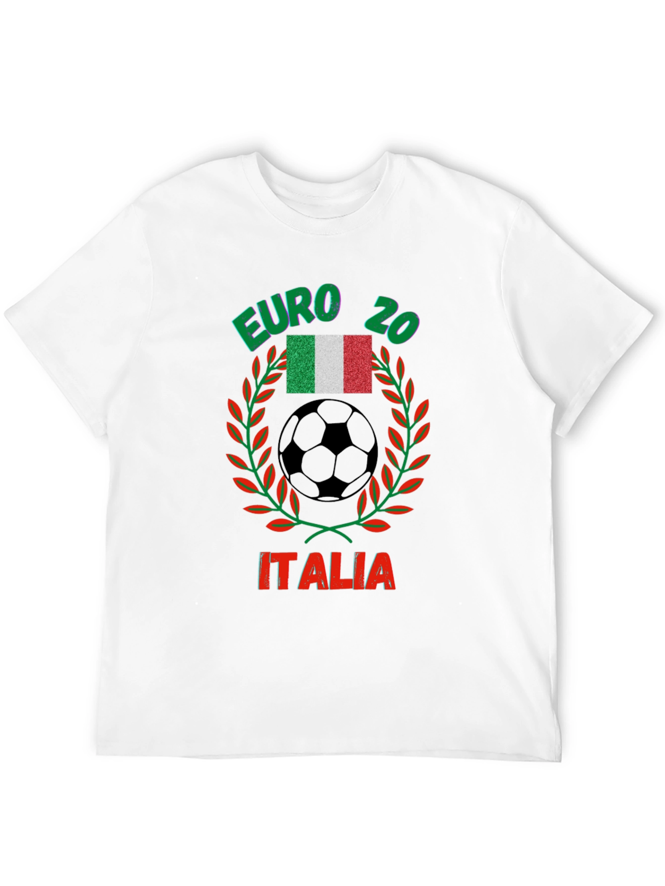 Black Euro 20 Italia Soccer T-Shirt view 12
