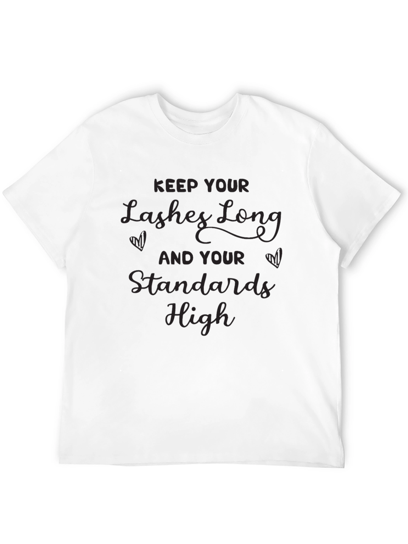 Lashes Long Standards High T-Shirt - Trendy Graphic Tee - 12