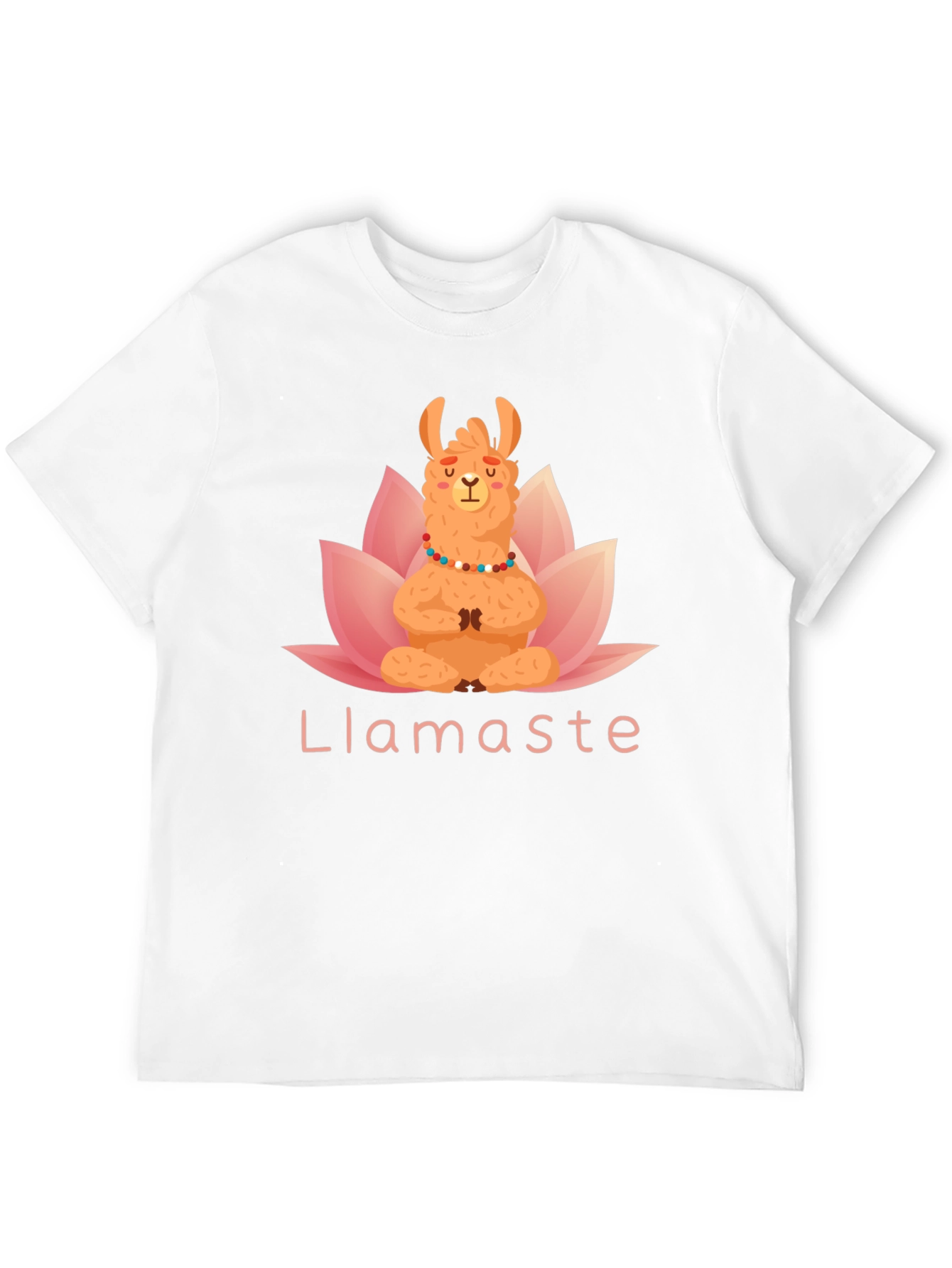 Black Llamaste Yoga T-Shirt - Meditating Llama Lotus Tee view 12