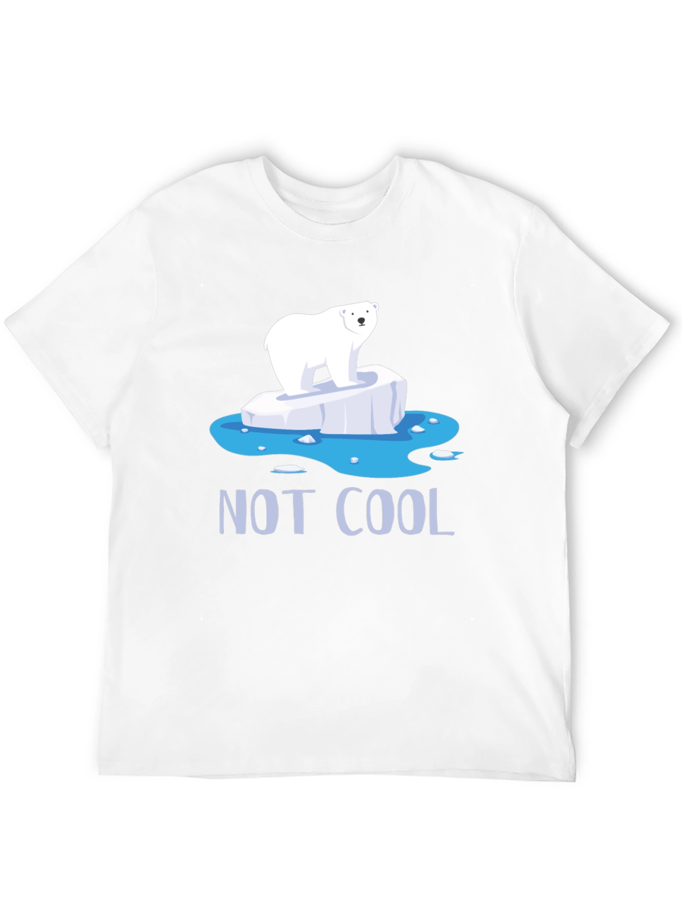 Black Not Cool Polar Bear Graphic T-Shirt - Global Warming Awareness view 12