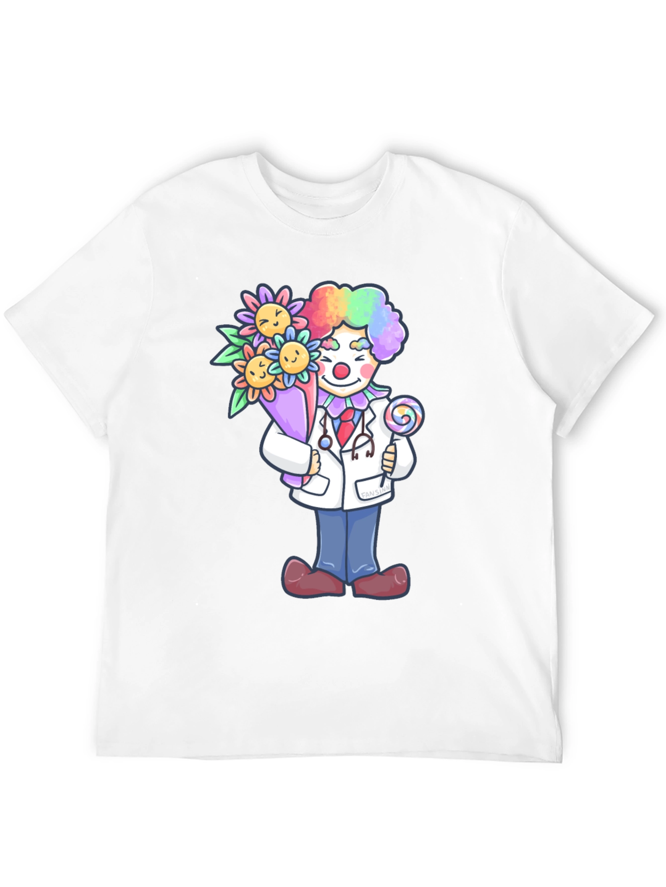 Black Clown Doctor Graphic Tee - Funny Medical Shirt view 12