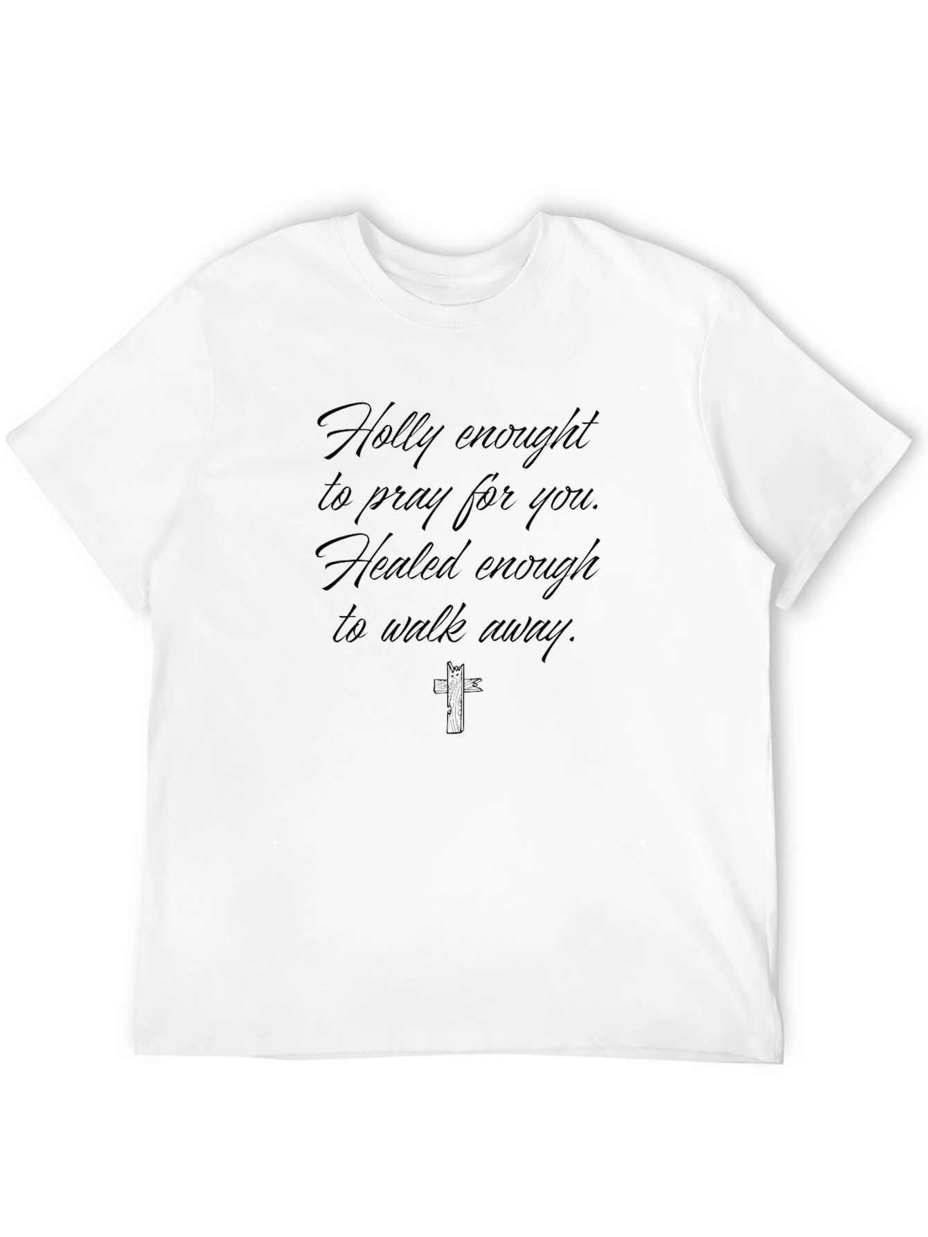 Black Holy Enough Graphic T-Shirt - Black view 12