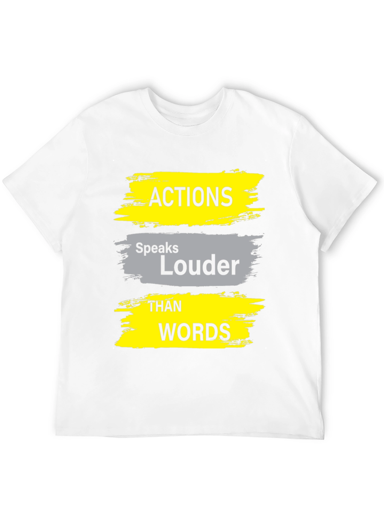 Black Actions Speak Louder Black Graphic Tee view 12