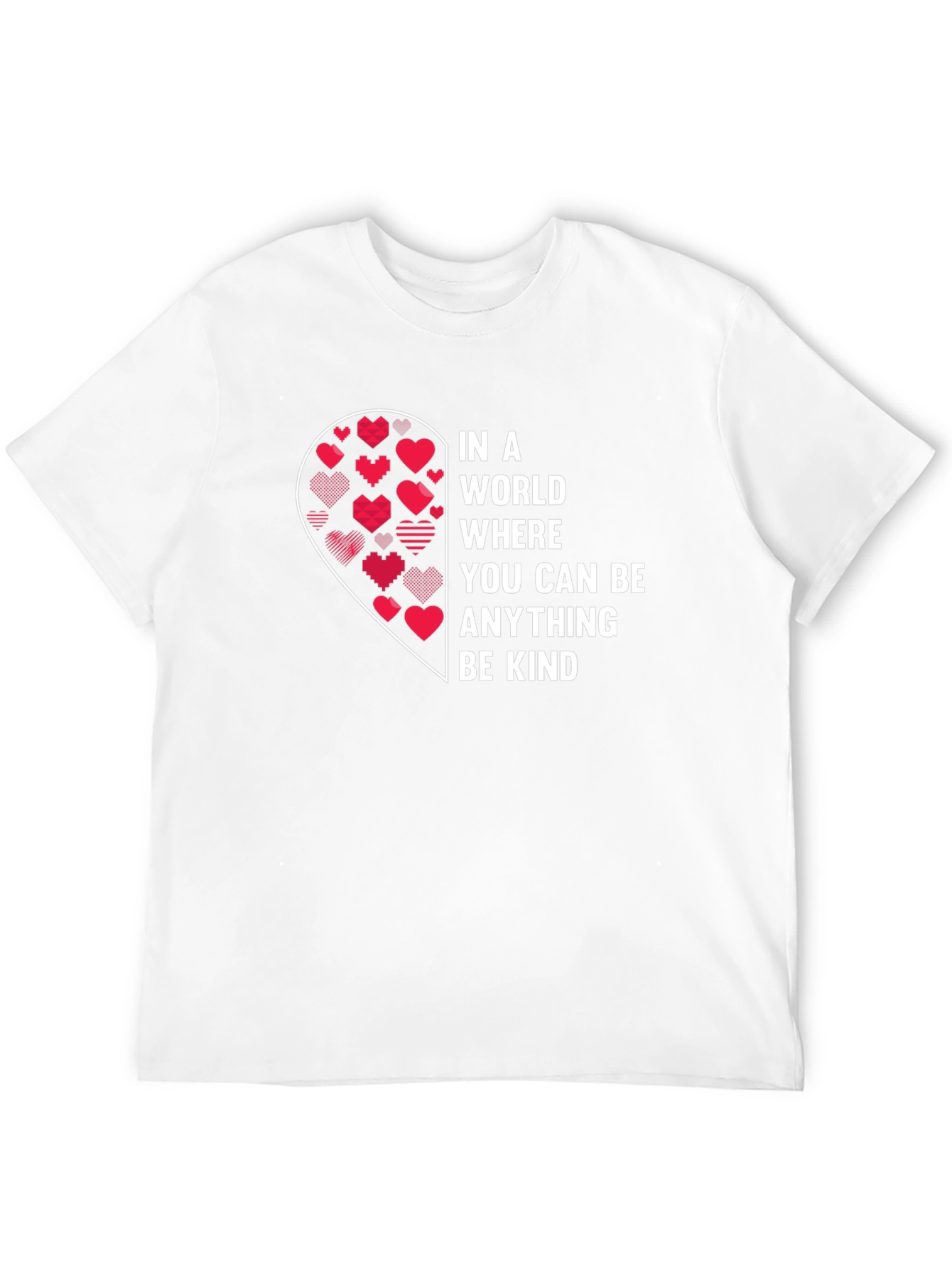 Black Be Kind Heart Graphic T-Shirt view 12