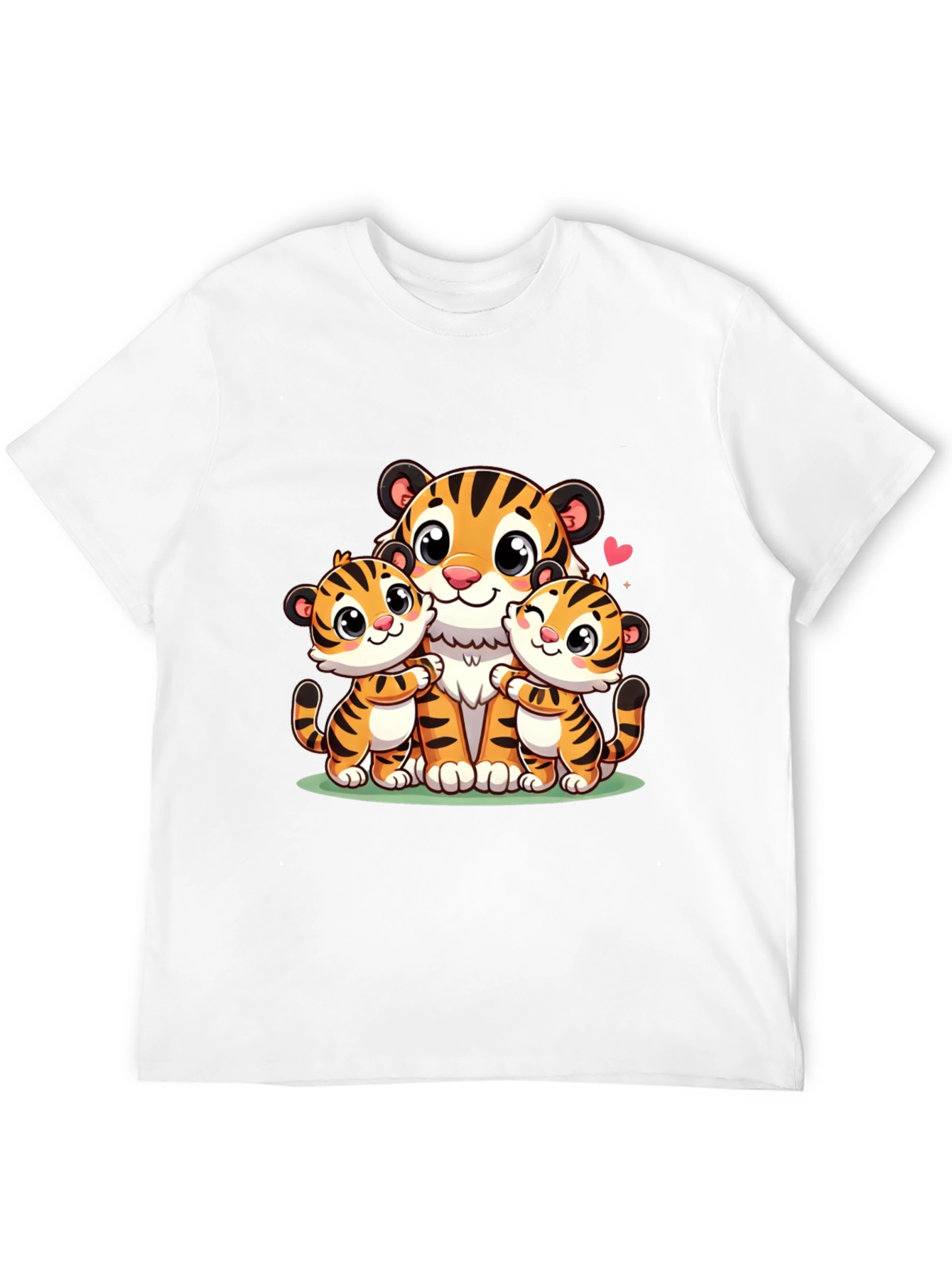 Black Cute Tiger Family Graphic T-Shirt view 12