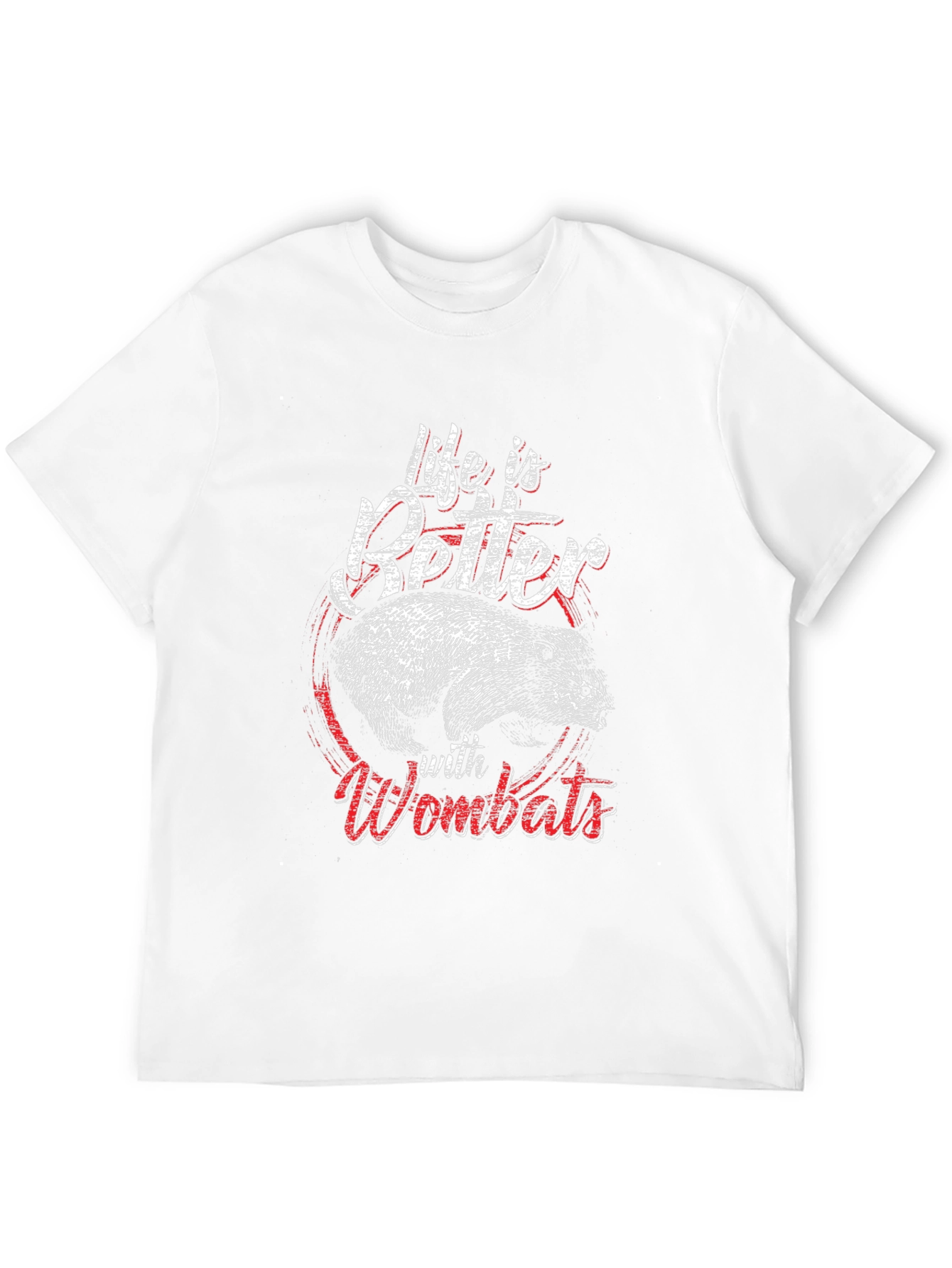 Black Life is Better with Wombats Black T-Shirt view 12