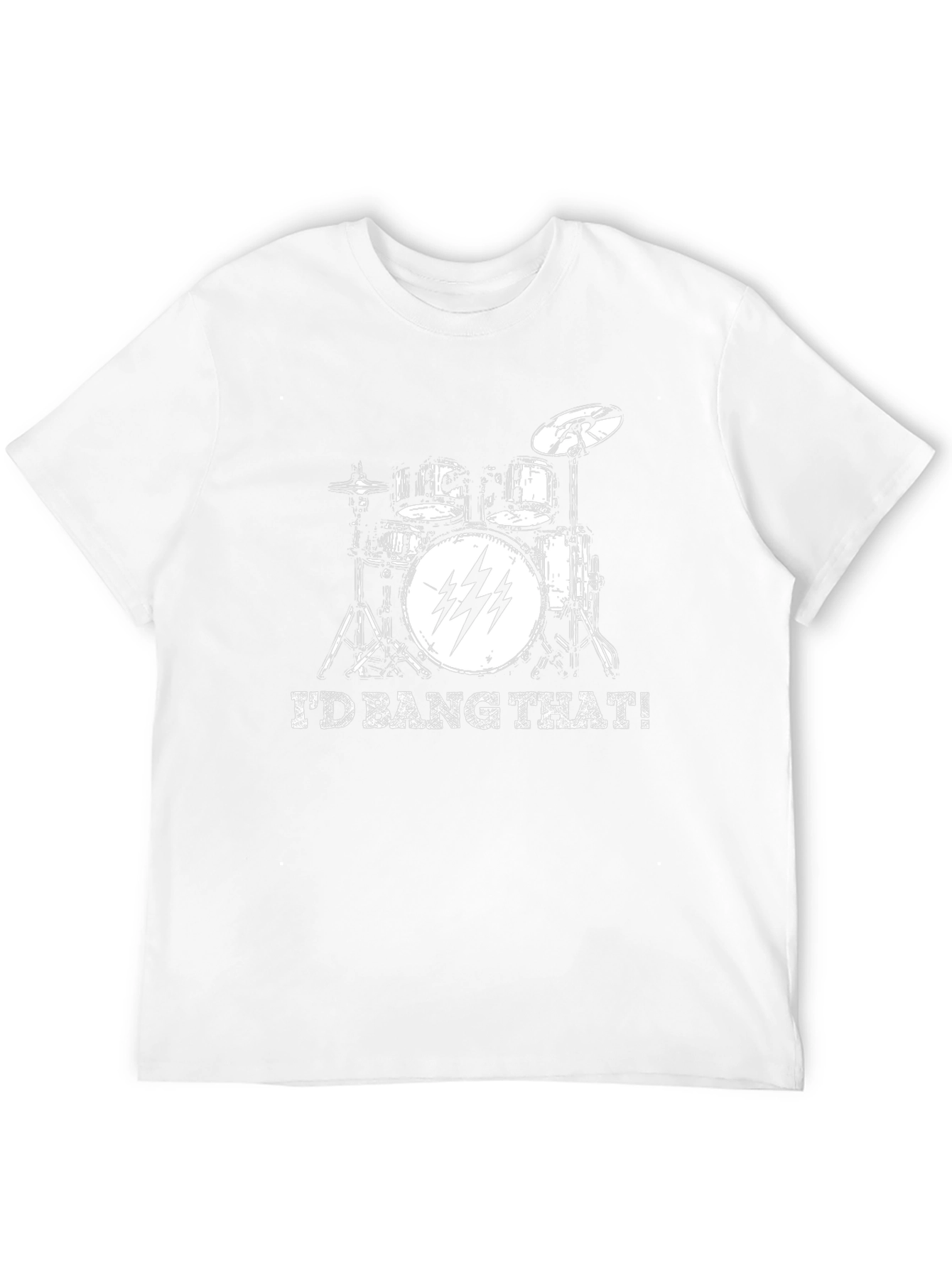 Black I'd Bang That! Drum Kit Graphic T-Shirt view 12