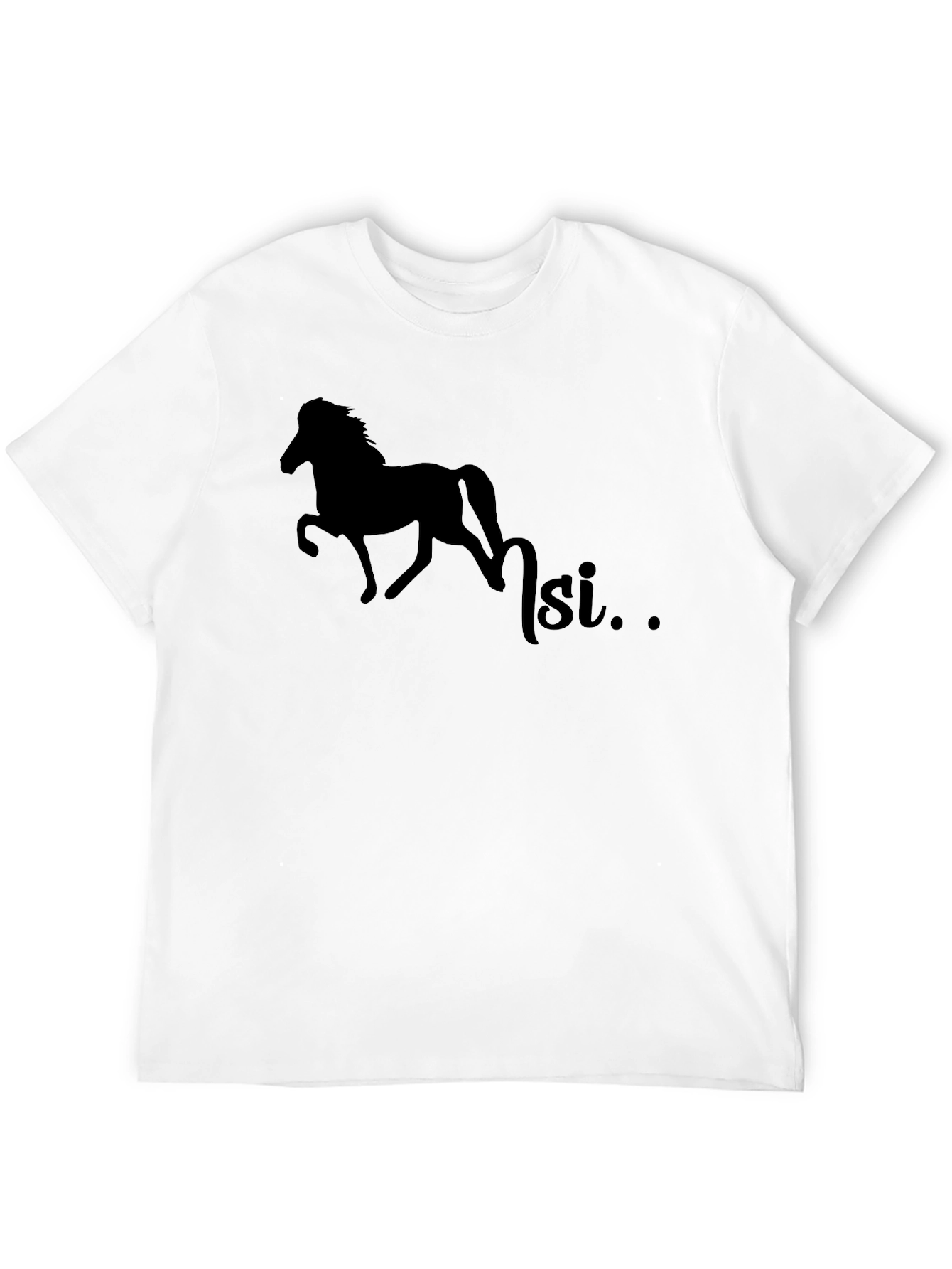 Black Silhouette Horse T-Shirt - Equestrian Style view 12