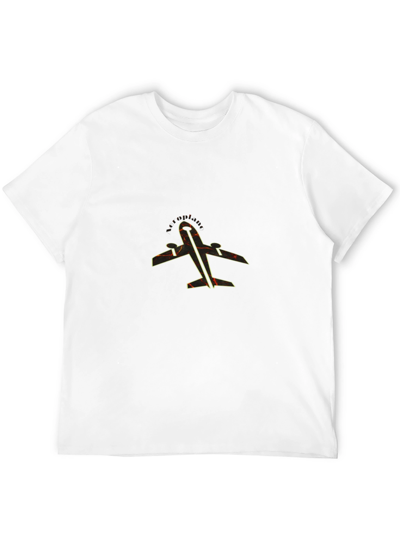Black Airplane Graphic Tee - Black Stylish Design view 12