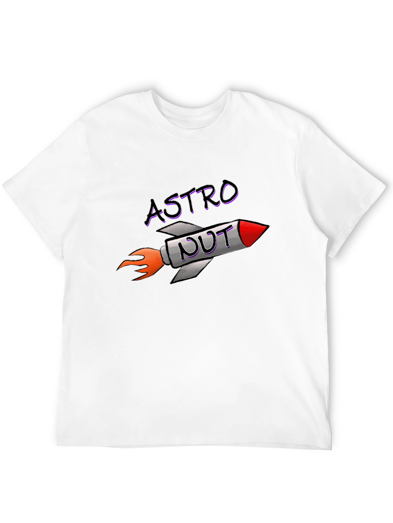 Black Astro Nut T-Shirt - Rocket Space Humor Tee view 12