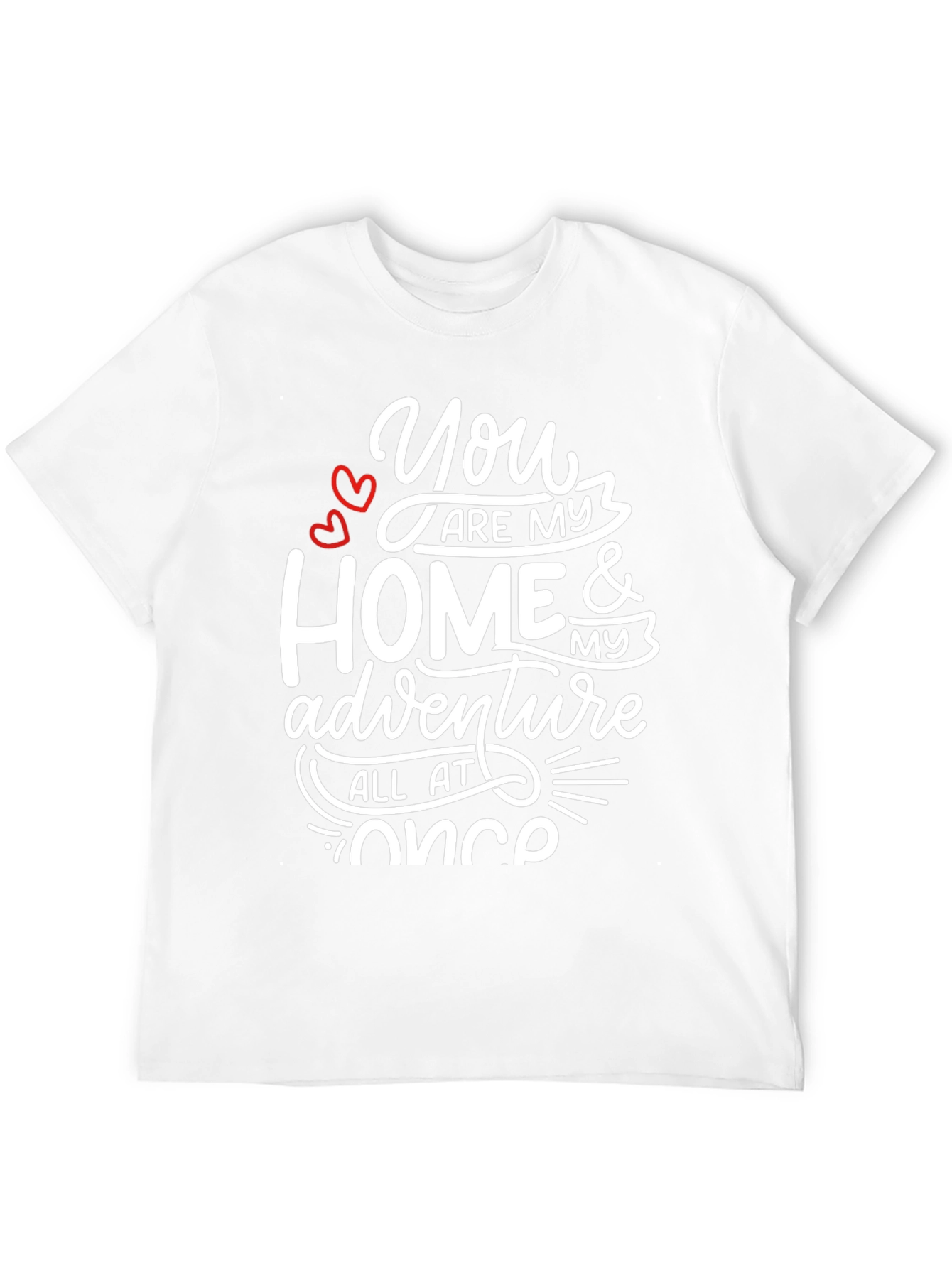 Black Romantic Graphic Tee - You Are My Home & Adventure view 12
