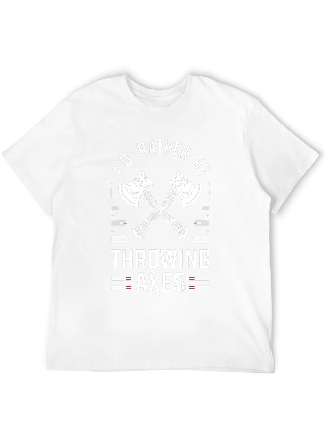Black I'd Rather Be Throwing Axes T-Shirt view 12