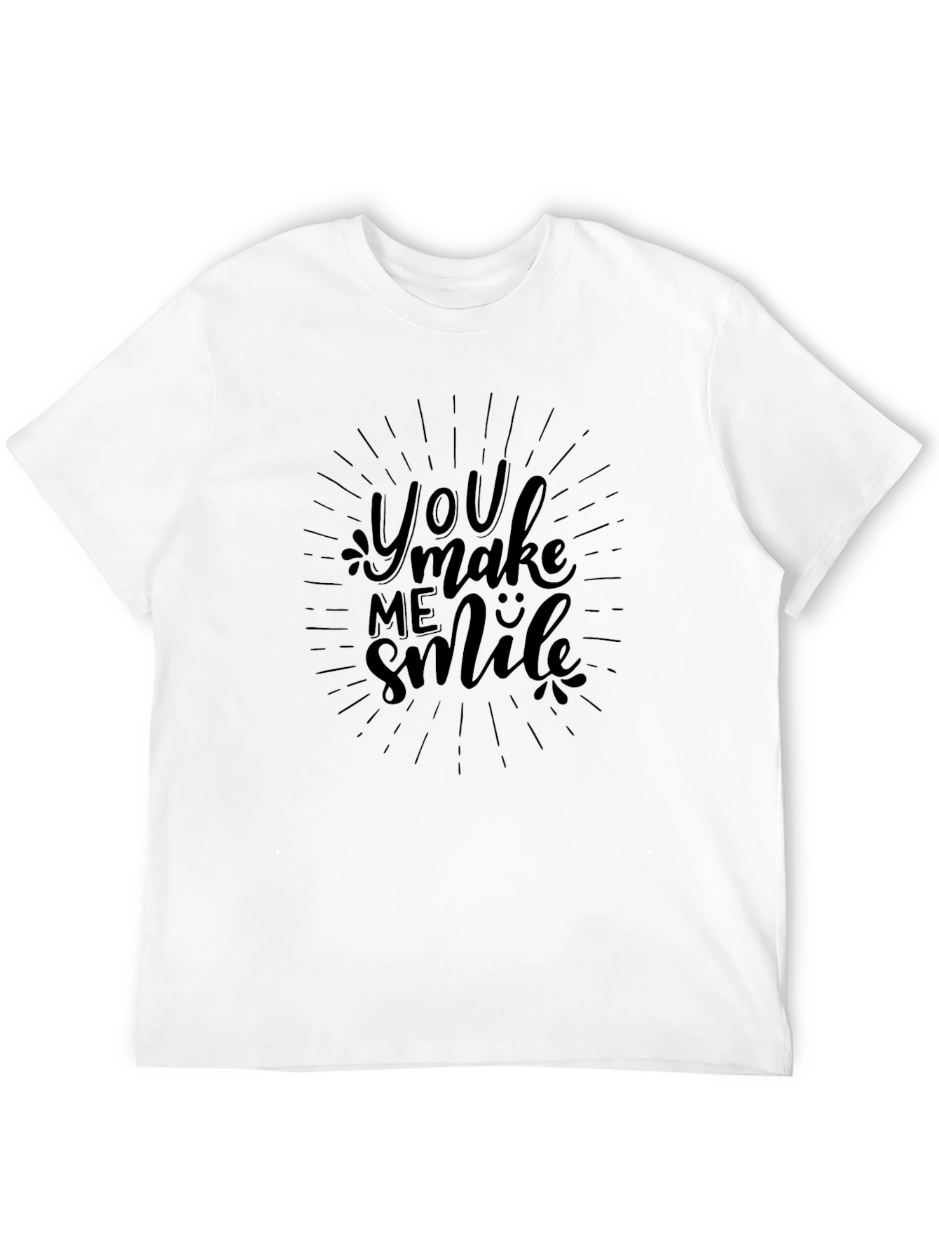 Black You Make Me Smile Graphic Tee - Black view 12
