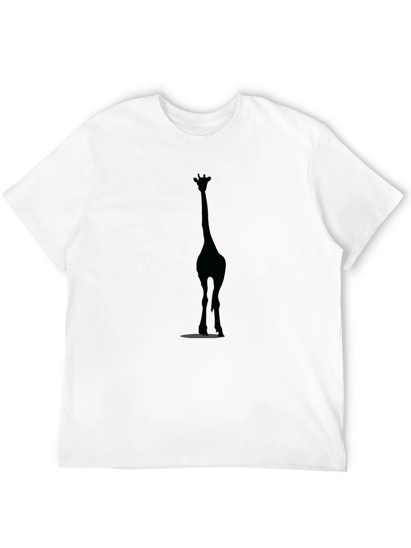 Black Giraffe Silhouette Black T-Shirt view 12