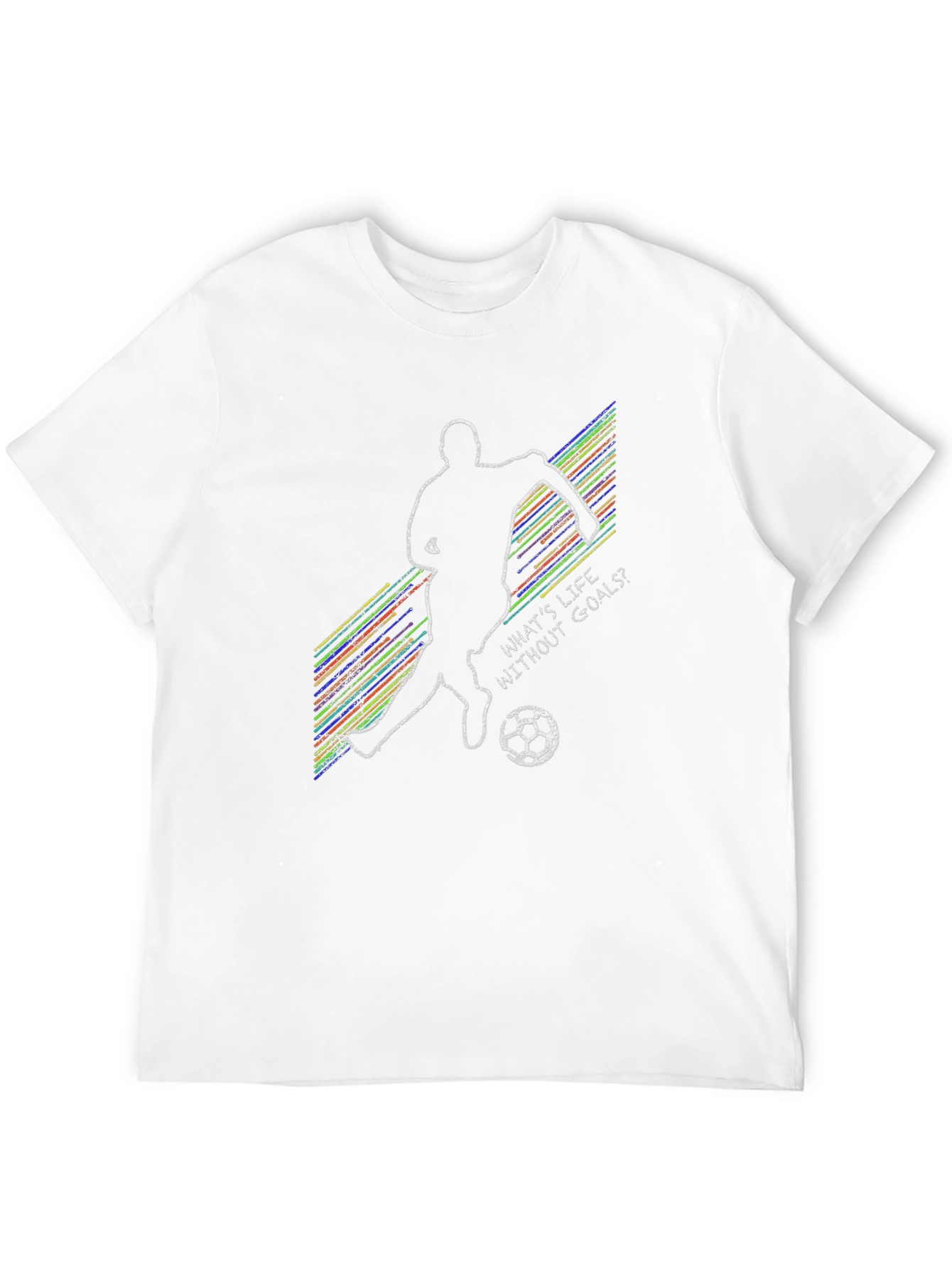 Black Soccer Life Goals T-Shirt, Sporty Graphic Tee view 12