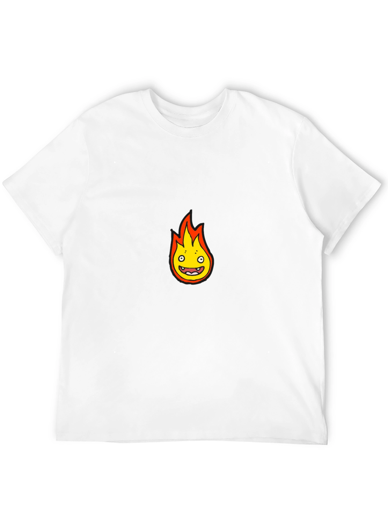 Black Calcifer Inspired Graphic T-Shirt view 12
