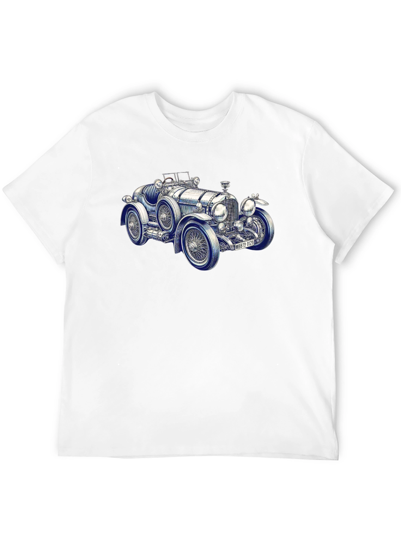 Black Classic Car Graphic T-Shirt - Vintage Automobile Tee view 12