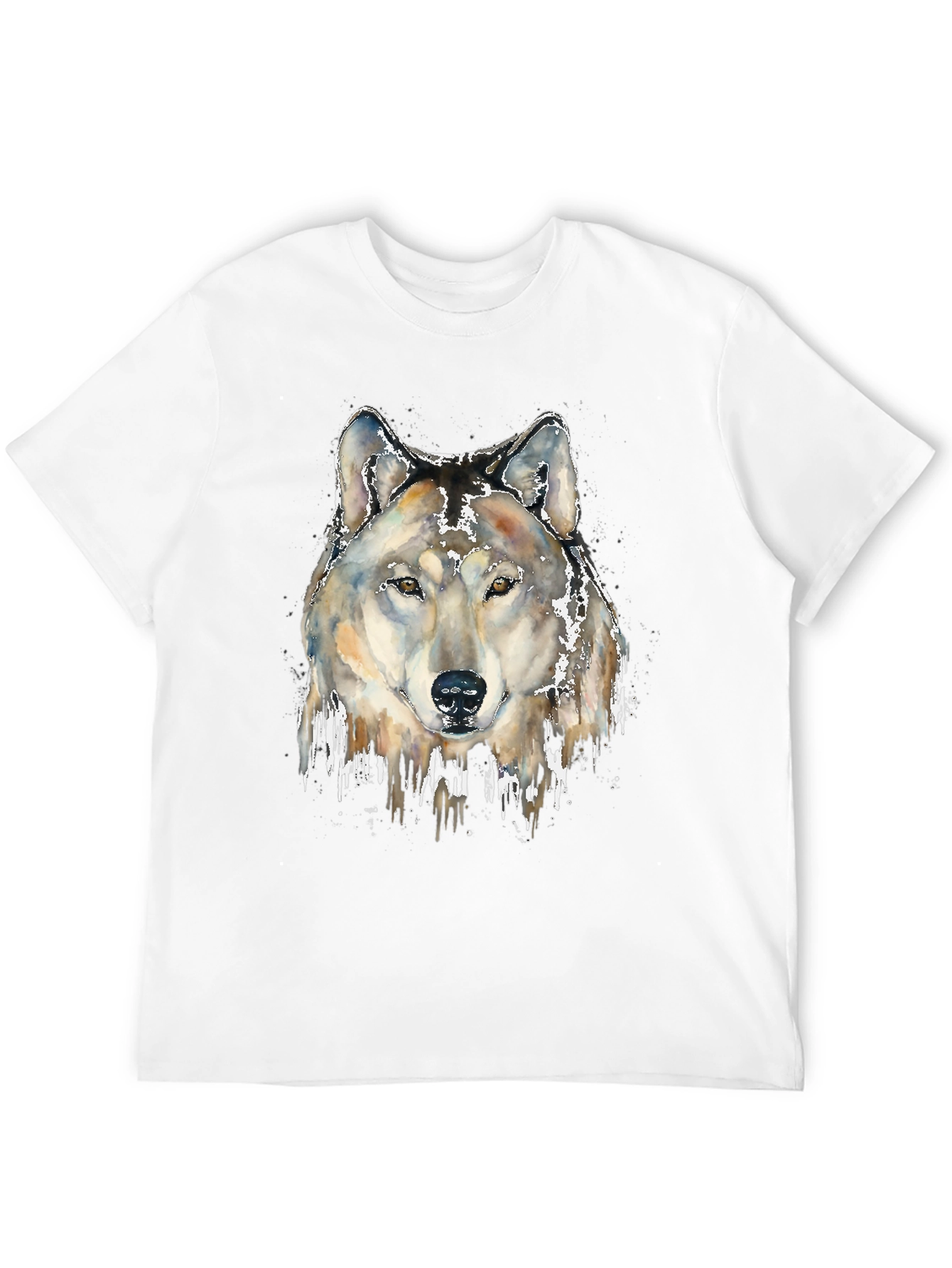Black Wolf Head Graphic Print Tee view 12