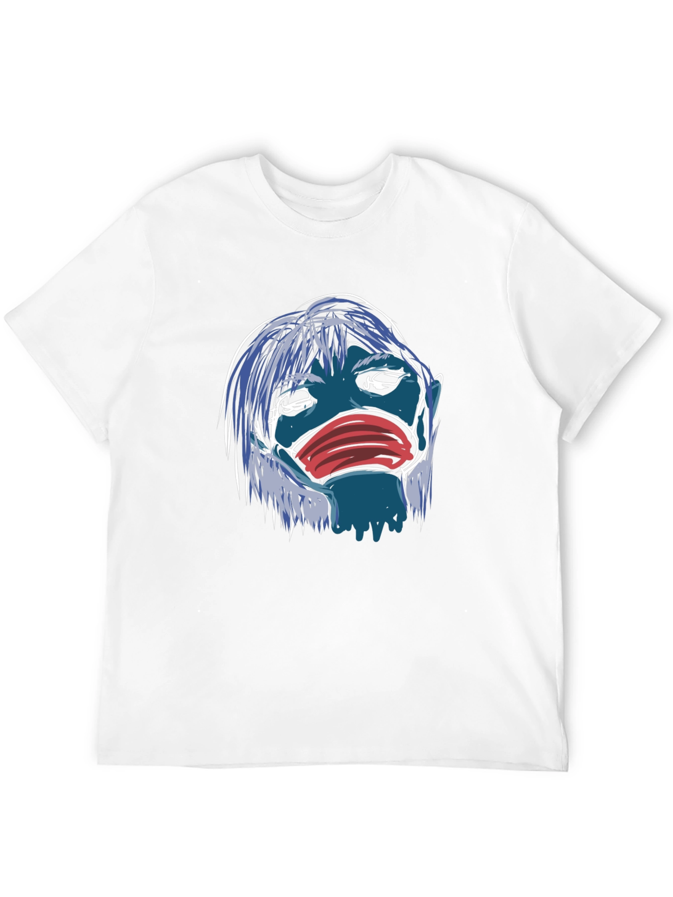 Black Masked Blue Character Graphic T-Shirt view 12