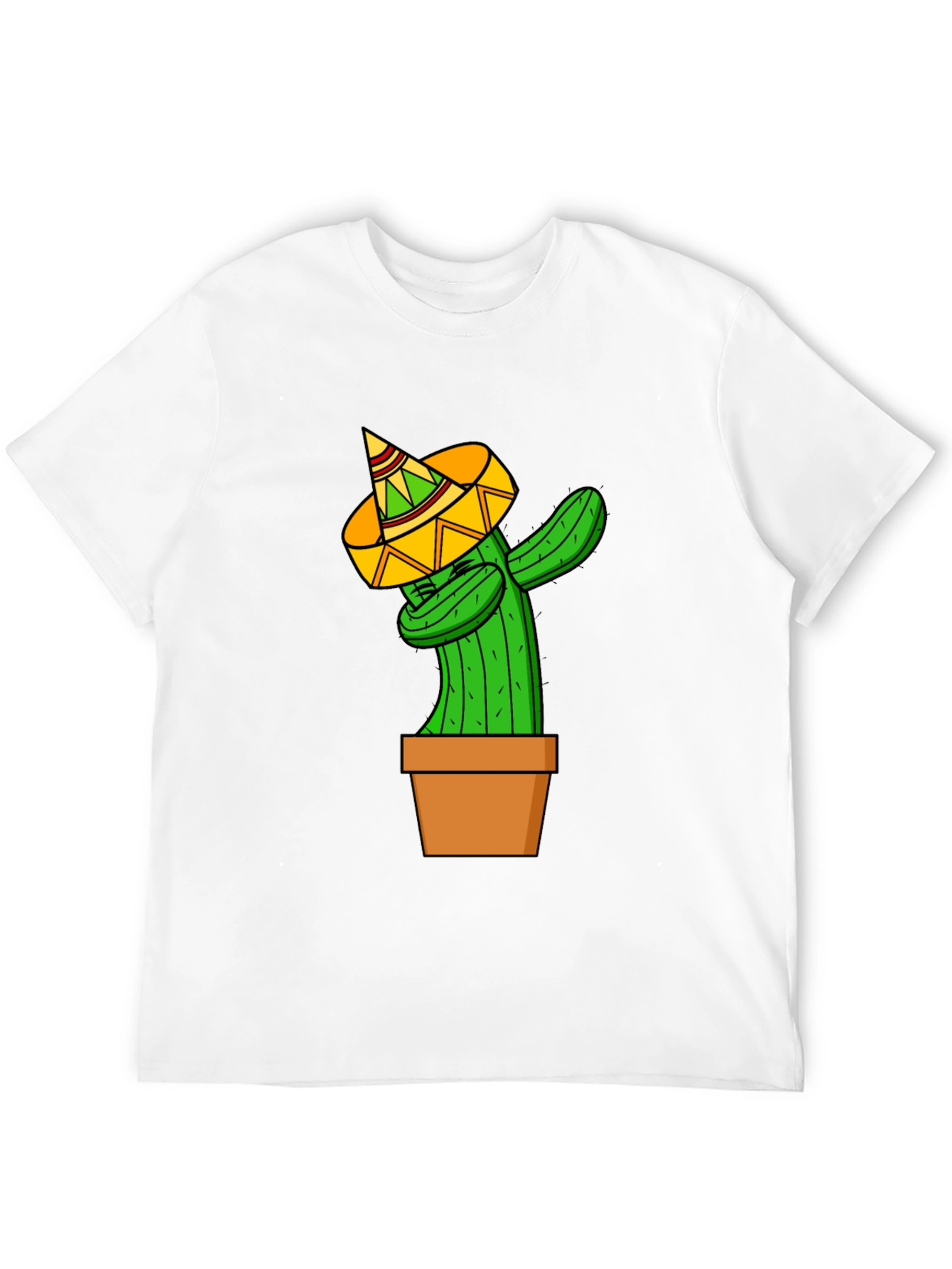 Black Dabbing Cactus T-Shirt - Funny Graphic Tee view 12