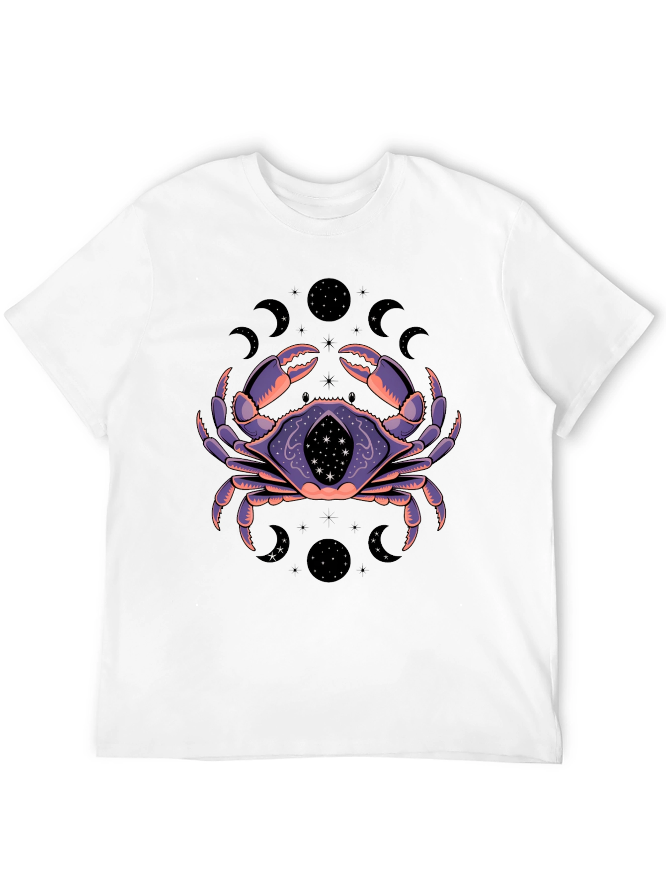 Black Mystic Crab Graphic T-Shirt - Zodiac Tee view 12