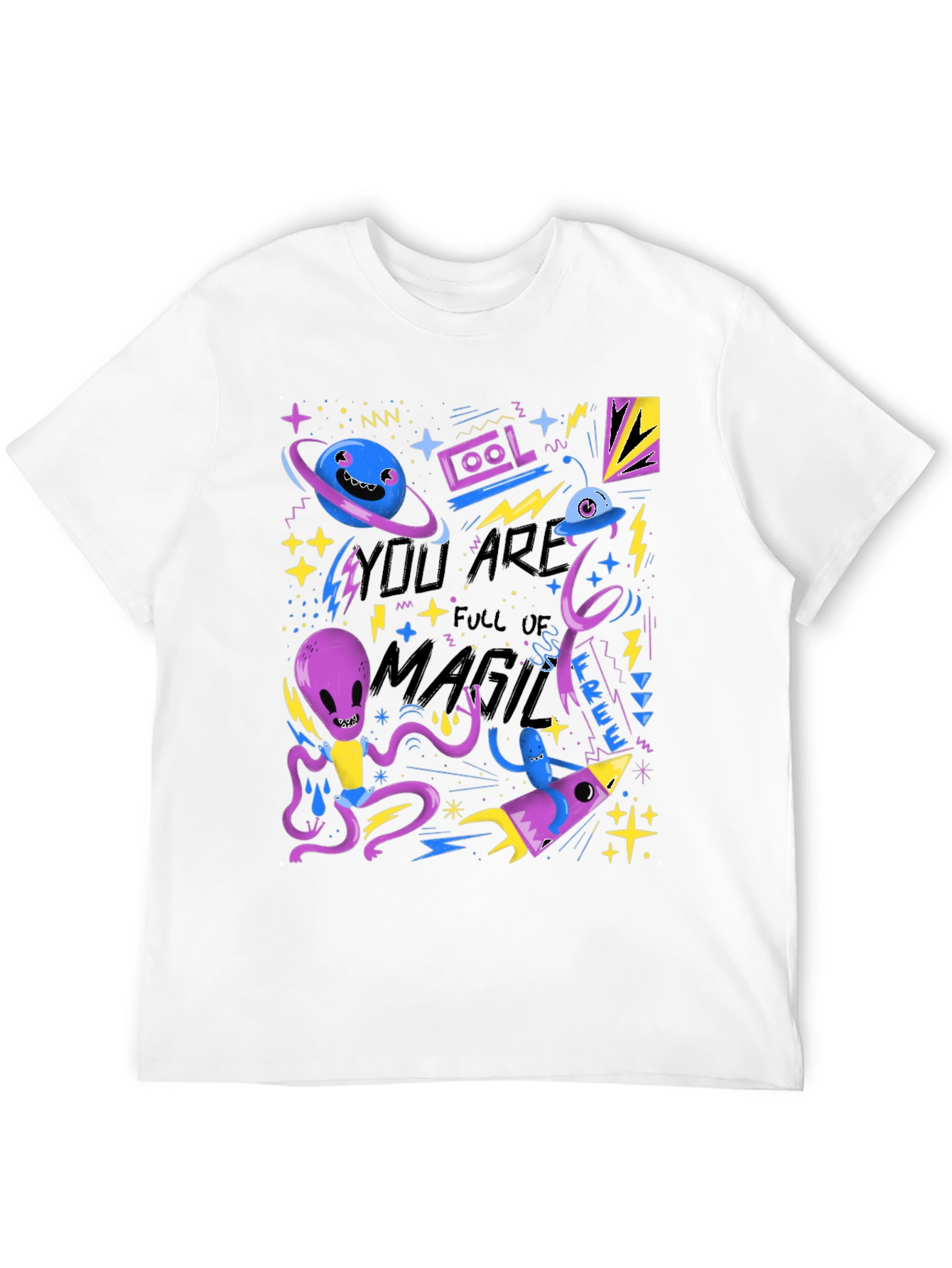 Black Cool You Are Full of Magic Graphic T-Shirt view 12
