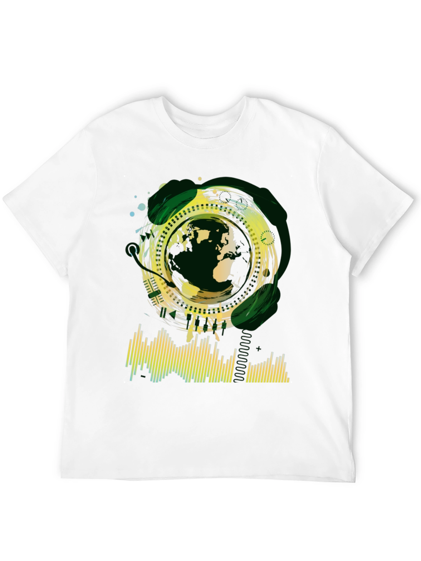 Black Abstract Globe Graphic Tee - Black view 12